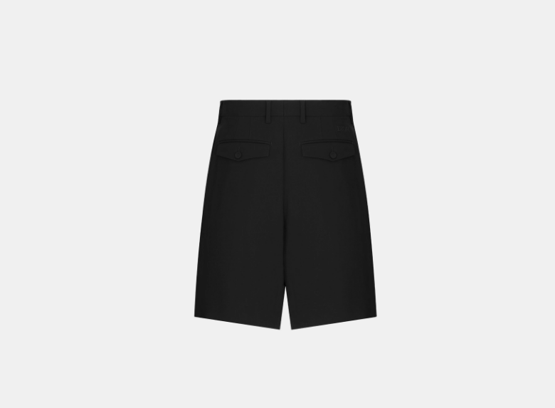 Dior o1w1db11225 493C51 Wide-Leg Bermuda Short in Black Size US 34 / EU 50 - 2 Thumbnail