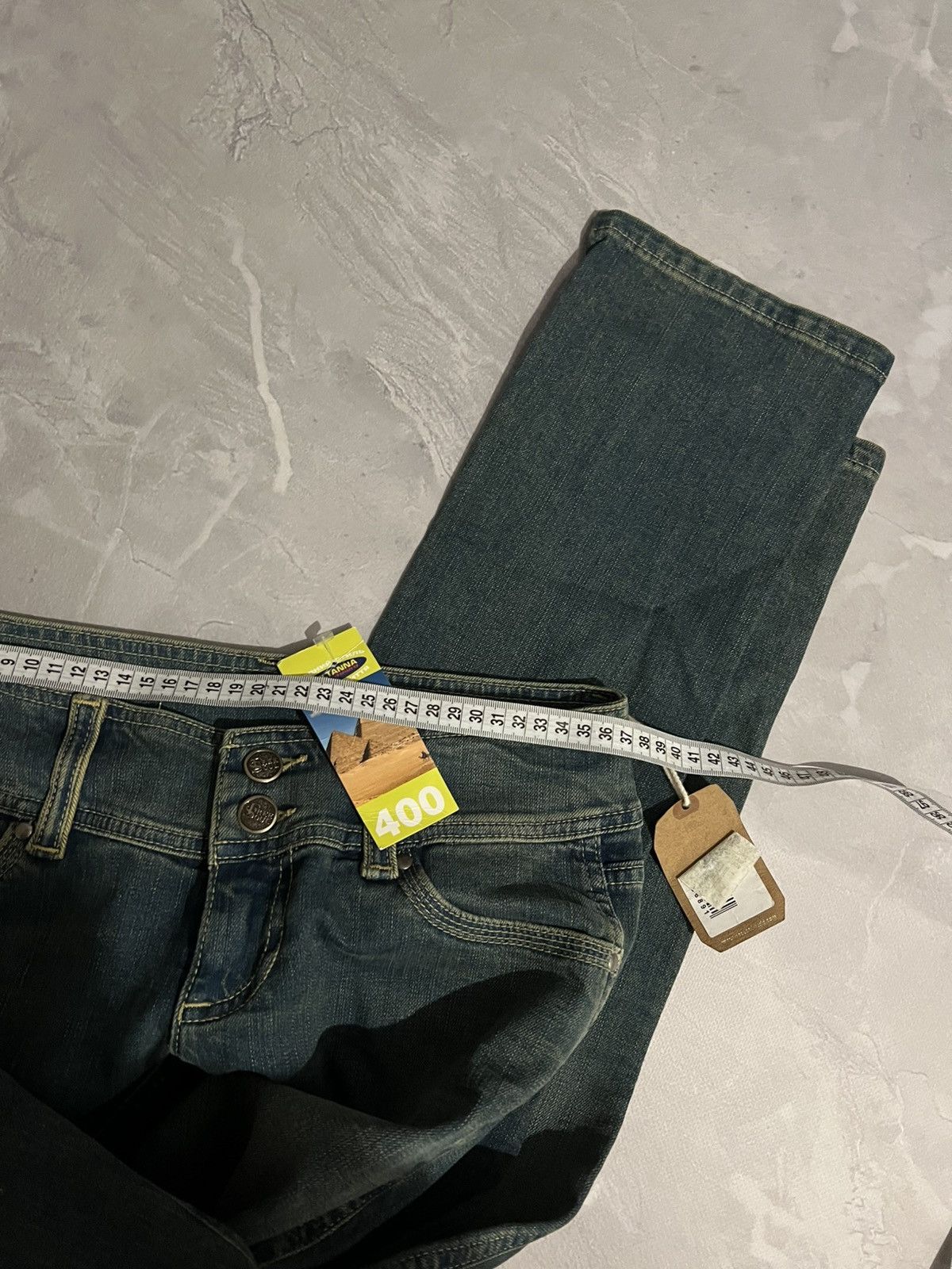 Vintage Washed Green Slim Number Nine Style / Archive Glam Avan 90s Size US 30 / EU 46 - 7 Thumbnail