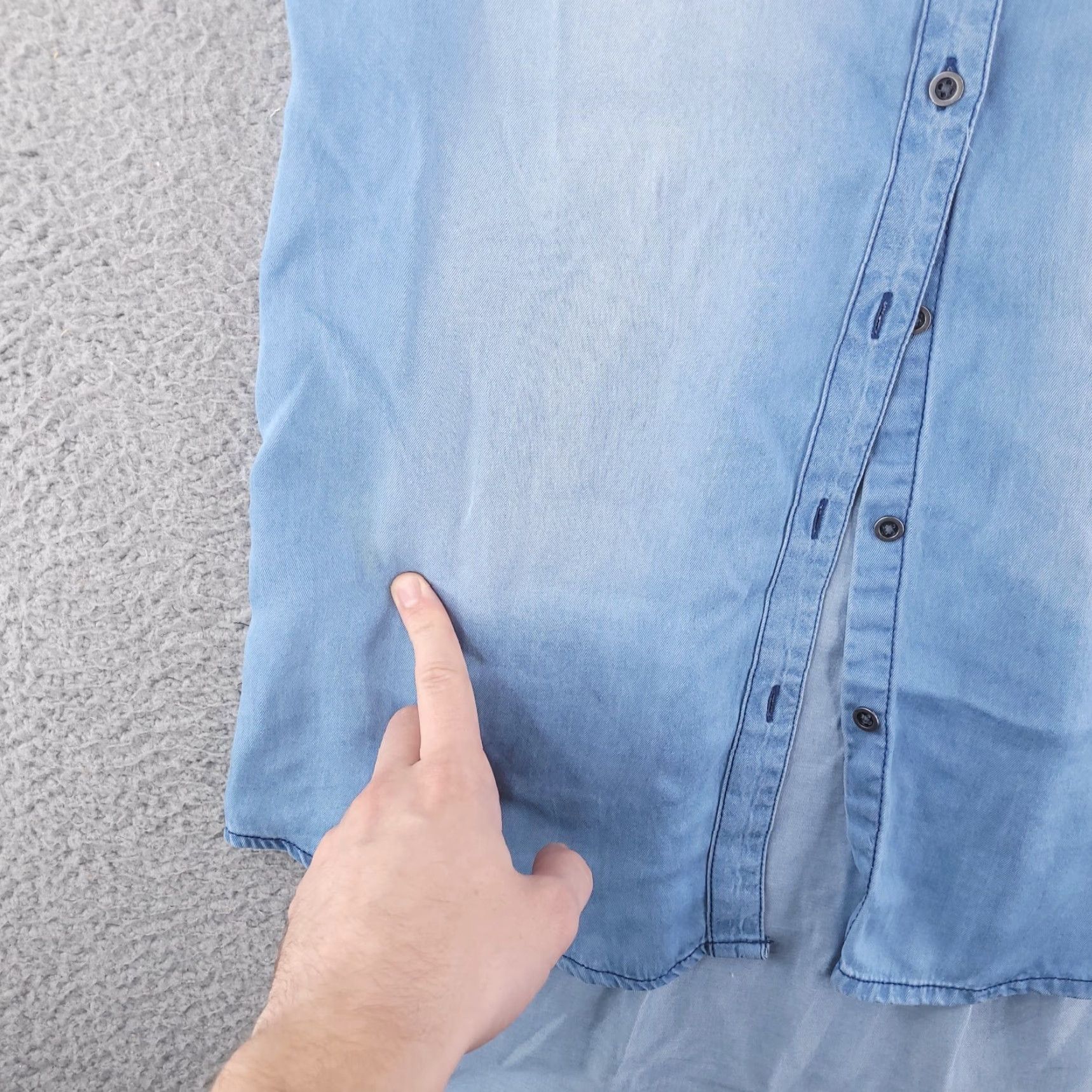 Merona Merona Shirt Womens XS Blue Denim Chambray 100% Tencel Relaxed Fit Button-Up Sleeveless Solid Denim Vintage? No (omit) Size XS / US 0-2 / IT 36-38 - 4 Thumbnail