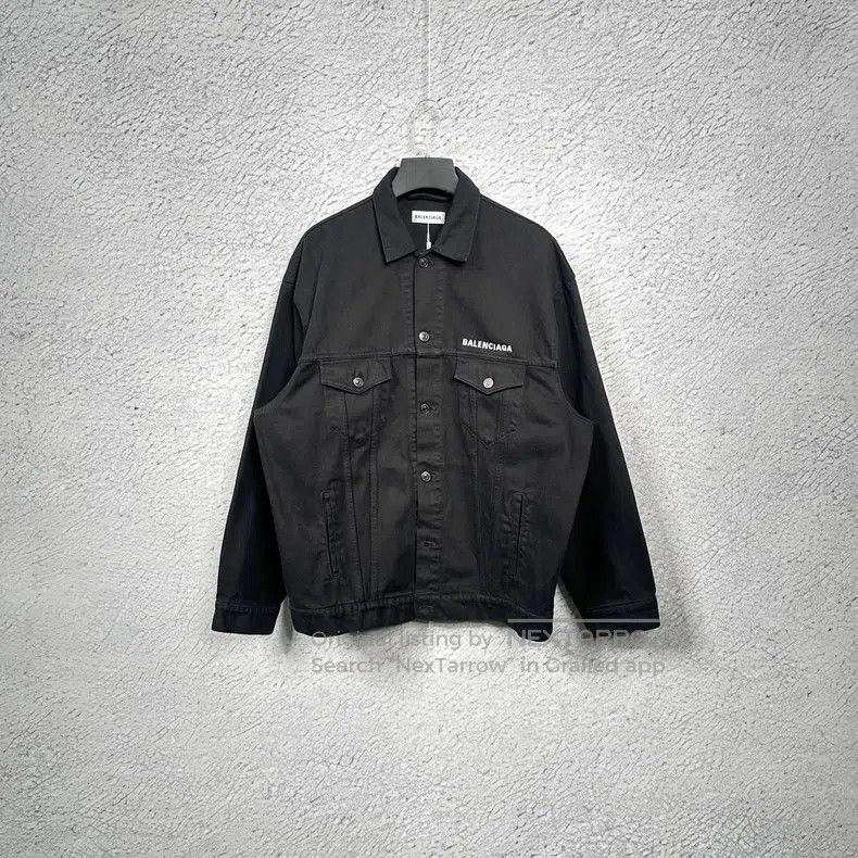 Balenciaga Balenciaga Black crew neck denim jacket Size XS / US 0-2 / IT 36-38 - 1 Thumbnail