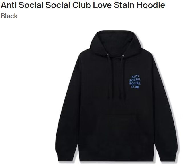 Anti Social Social Club Anti Social Social Club Love Stain Hoodie Size US XL / EU 56 / 4 - 5 Thumbnail