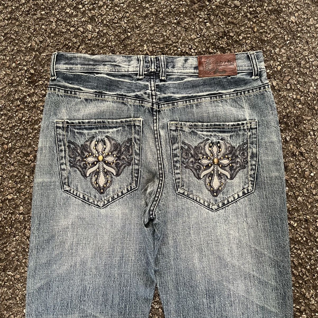 Hysteric Glamour Osaka Big Train Boro Mud Distressed Patchwork Denim Pants Size US 33 - 13 Thumbnail
