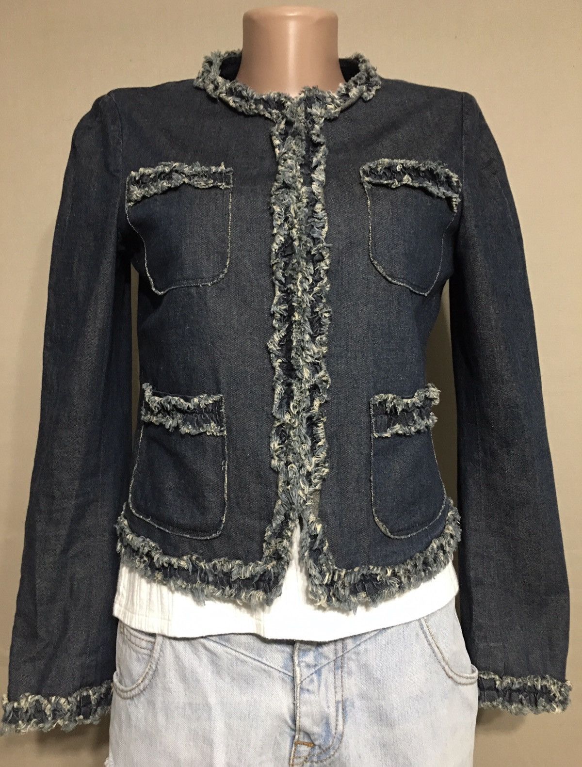 Moschino Moschino Y2K Denim Blue Cotton Womens Jacket Size S / US 4 / IT 40 - 3 Thumbnail