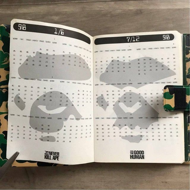 Bape 1998 BAPE CAMO Daily planner notebook a bathing ape NIGO Size ONE SIZE - 4 Thumbnail