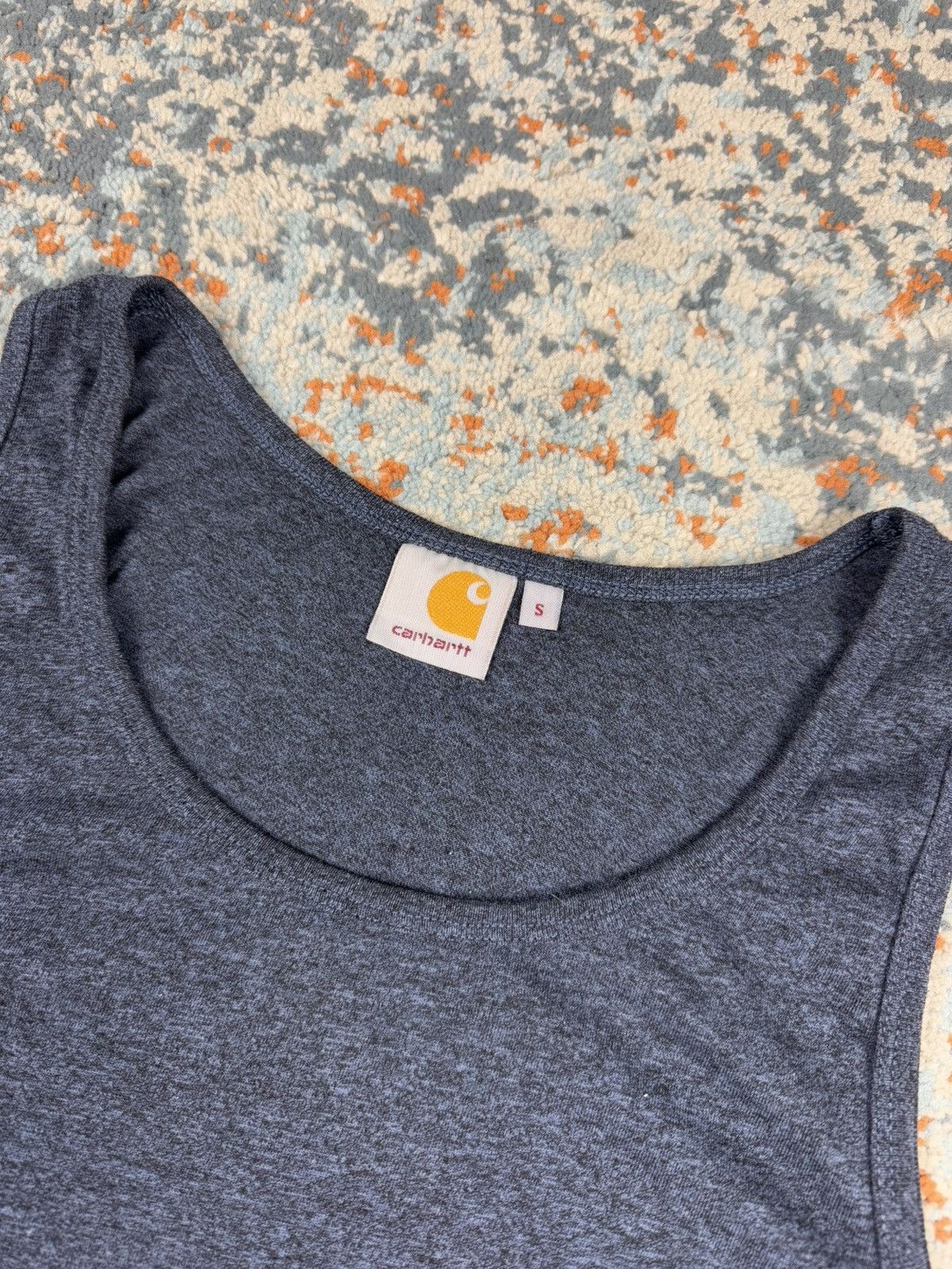 Carhartt × Vintage Vintage y2k Carhartt melange dark blue tank top sleeveless Size US S / EU 44-46 / 1 - 4 Thumbnail