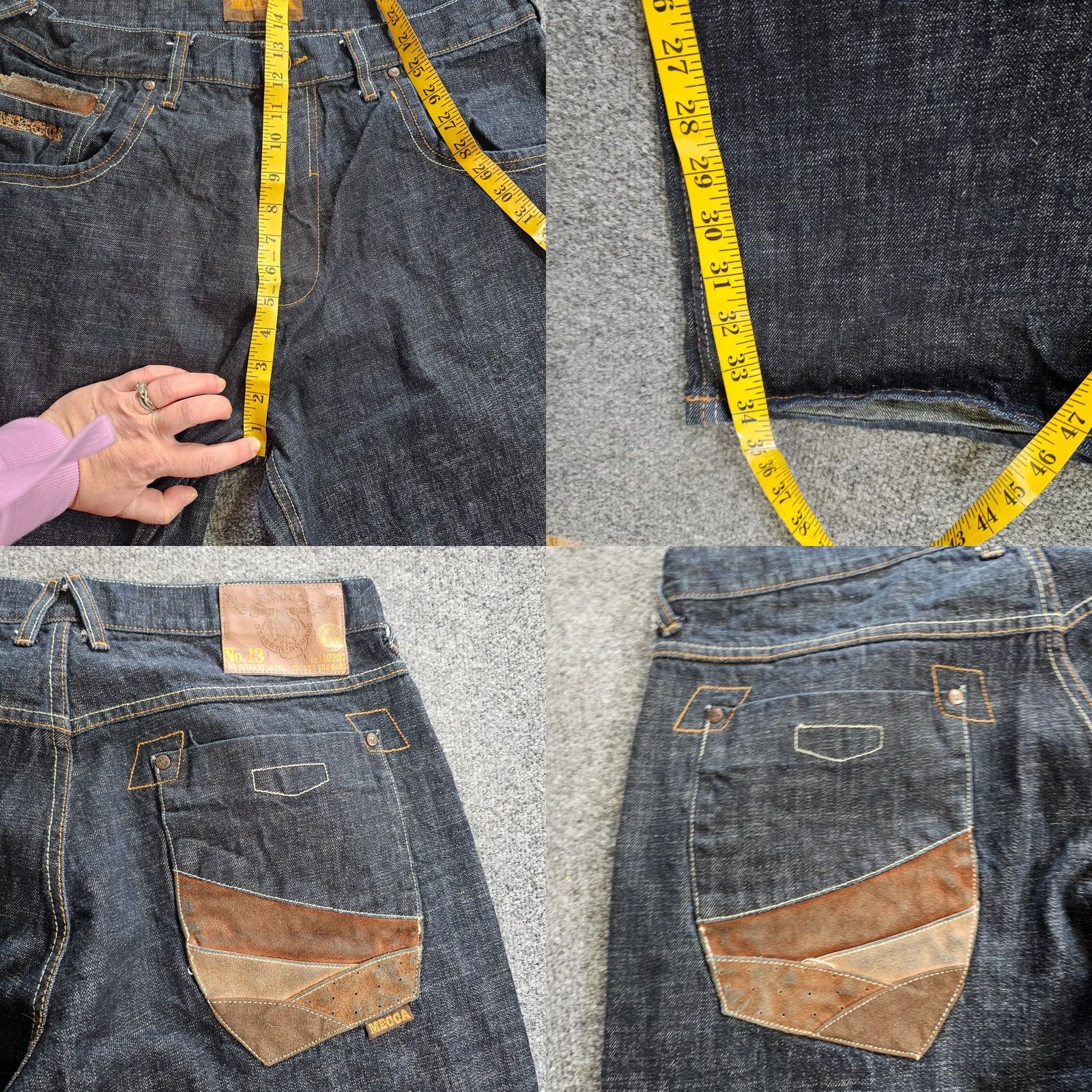 Rocawear VINTAGE Rocawear Jeans Mens 36x34 Blue Baggy Straight Hip Hop Street Wear 5-Pocket Design Mens Jeans Size US 36 / EU 52 - 8 Thumbnail