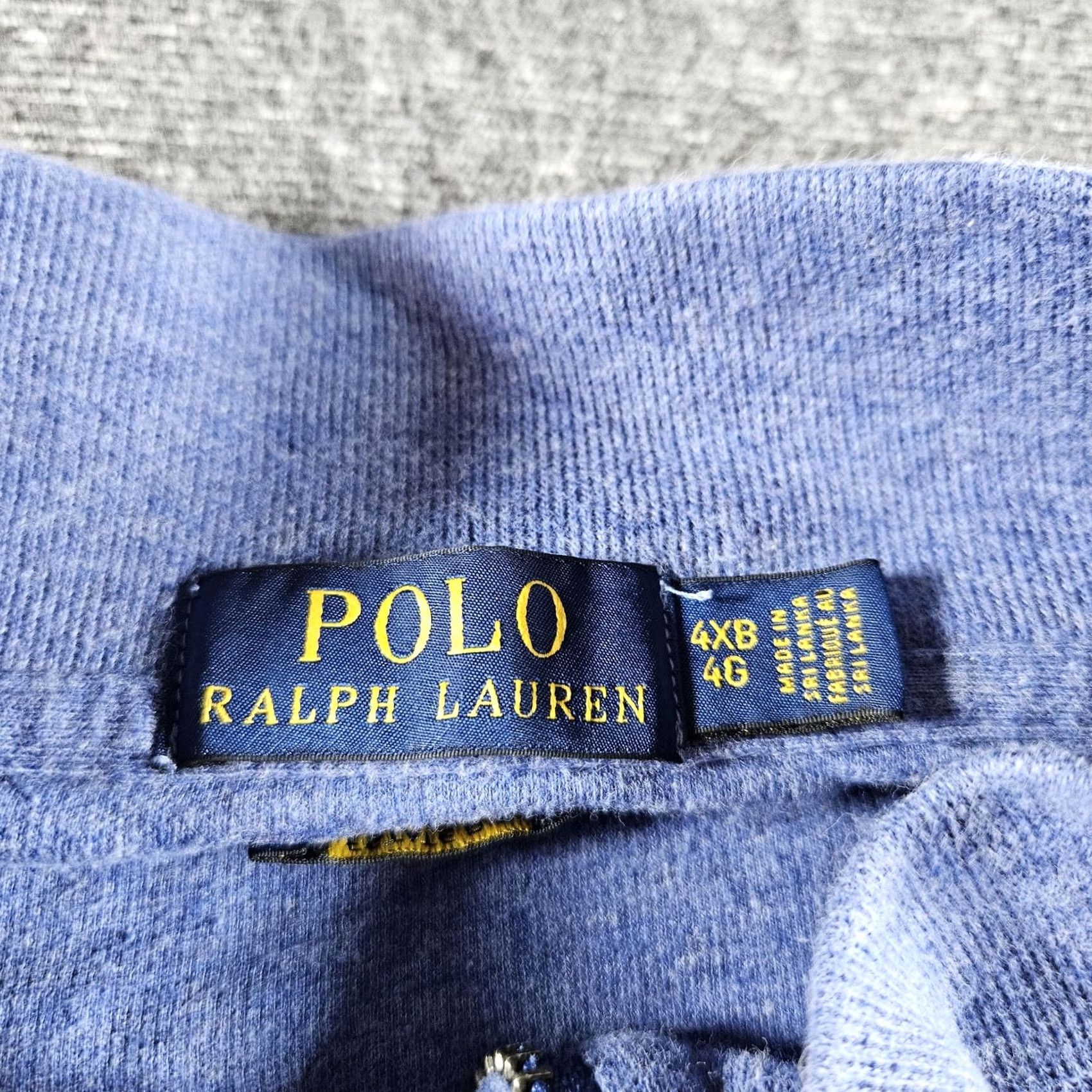 Polo Ralph Lauren Polo Ralph Lauren Sweater Mens Big 4X Blue Estate Rib 1/4 Zip Mock Neck Pullover Size US XXL / EU 58 / 5 - 5 Thumbnail
