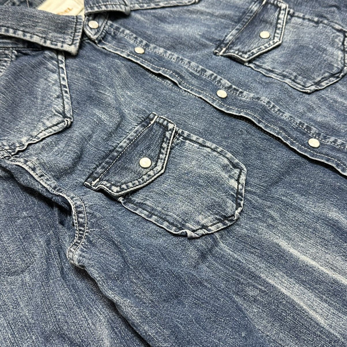 Diesel Vintage Diesel Pearl Snap patchwork Denim Western Shirt Size US S / EU 44-46 / 1 - 3 Thumbnail
