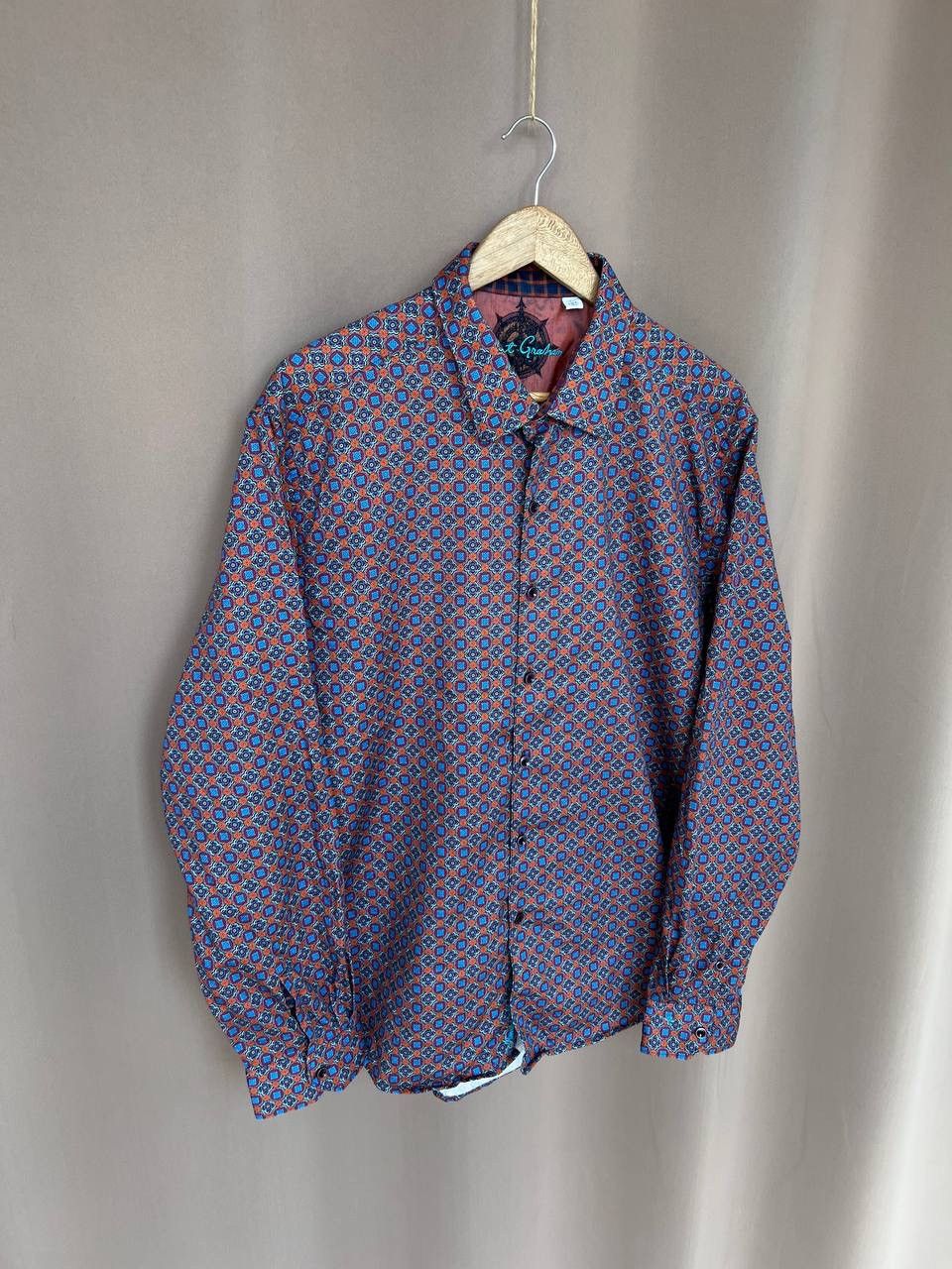 Robert Graham Robert Graham Button Up Shirt Mens Size XXL Brown Geometric Size US XXL / EU 58 / 5 - 5 Thumbnail