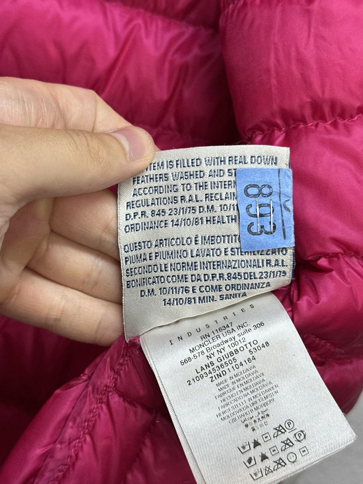 Moncler Moncler Lans Down Puffer Jacket Pink Lightweight Size M / US 6-8 / IT 42-44 - 17 Thumbnail
