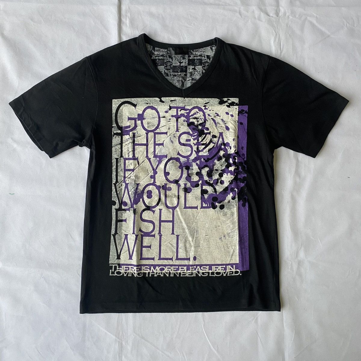 Beauty Beast × If Six Was Nine × Le Grande Bleu (L.G.B.) Japanese Poem Splatter Grunge Style Size US M / EU 48-50 / 2 - 1 Thumbnail