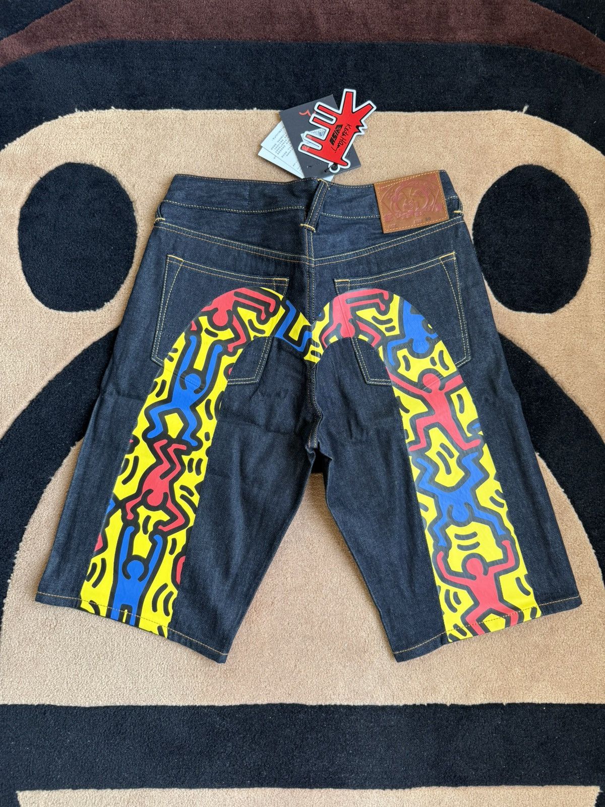 EVISU camo daicock style denim shorts！size：30
