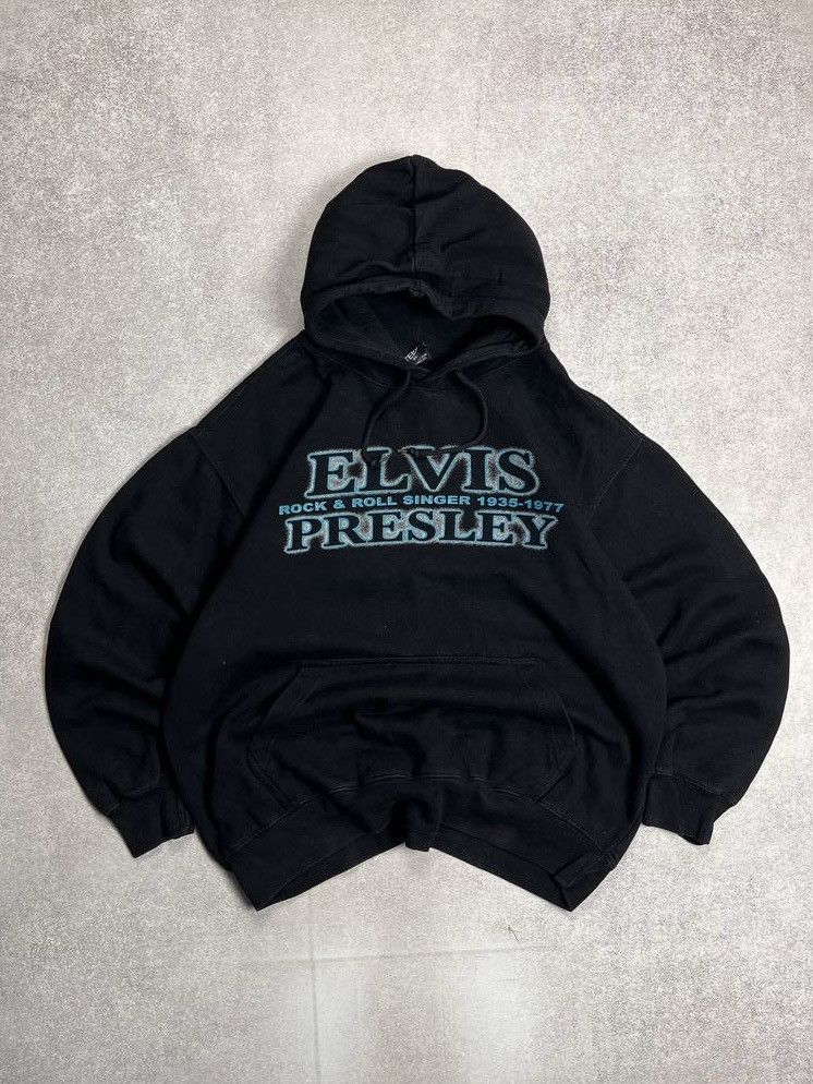 Vintage Elvis Presley Rock Singer Boxy Hoodie Y2K XL
