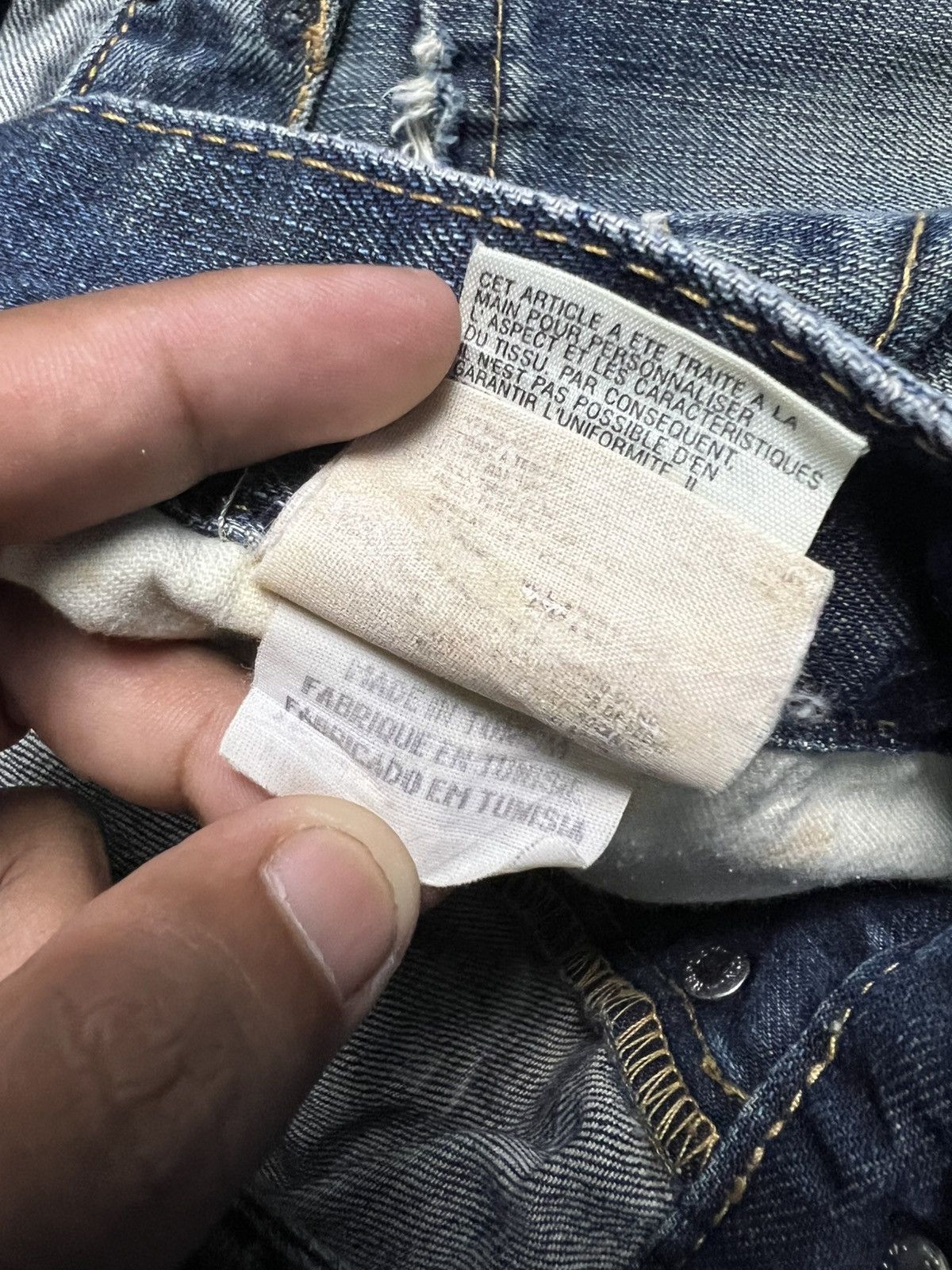Replay VINTAGE Replay Blue Jeans Distressed Denim Straight Leg (45) Size US 34 / EU 50 - 15 Thumbnail