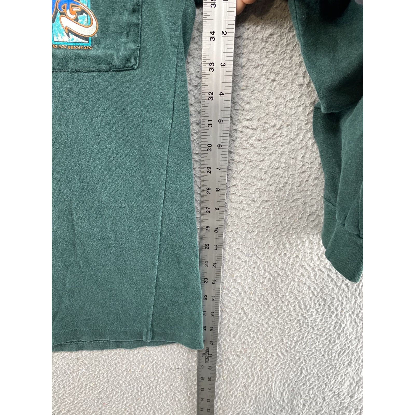 Harley Davidson VINTAGE Harley-Davidson Spirit Long Sleeve Shirt Unisex Adults M Green Logo T Shirt VTG 90s Graphic TeeMens Size US M / EU 48-50 / 2 - 5 Thumbnail