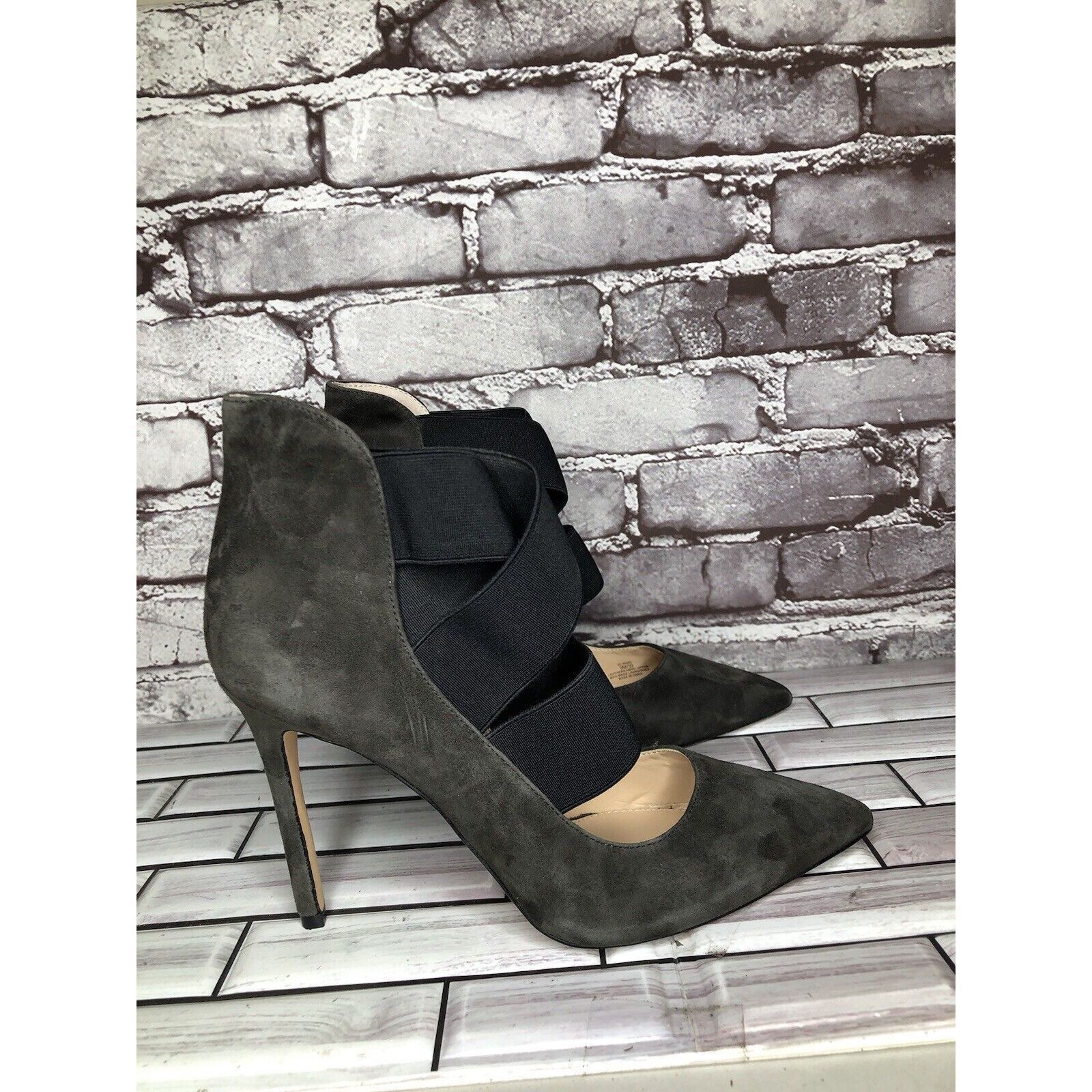 Vince Camuto Vince Camuto Nigel Charcoal Gray Suede Elastic Pointed Toe H Size US 9 / IT 39 - 3 Thumbnail