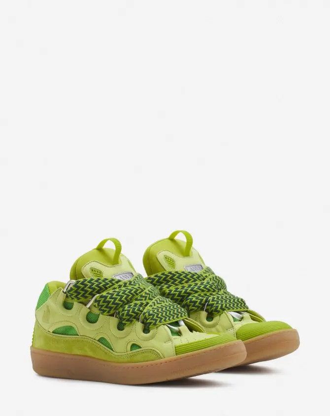 Lanvin oc11z0325 Curb Low Top Sneakers in Green Size US 14 / EU 47 - 2 Thumbnail