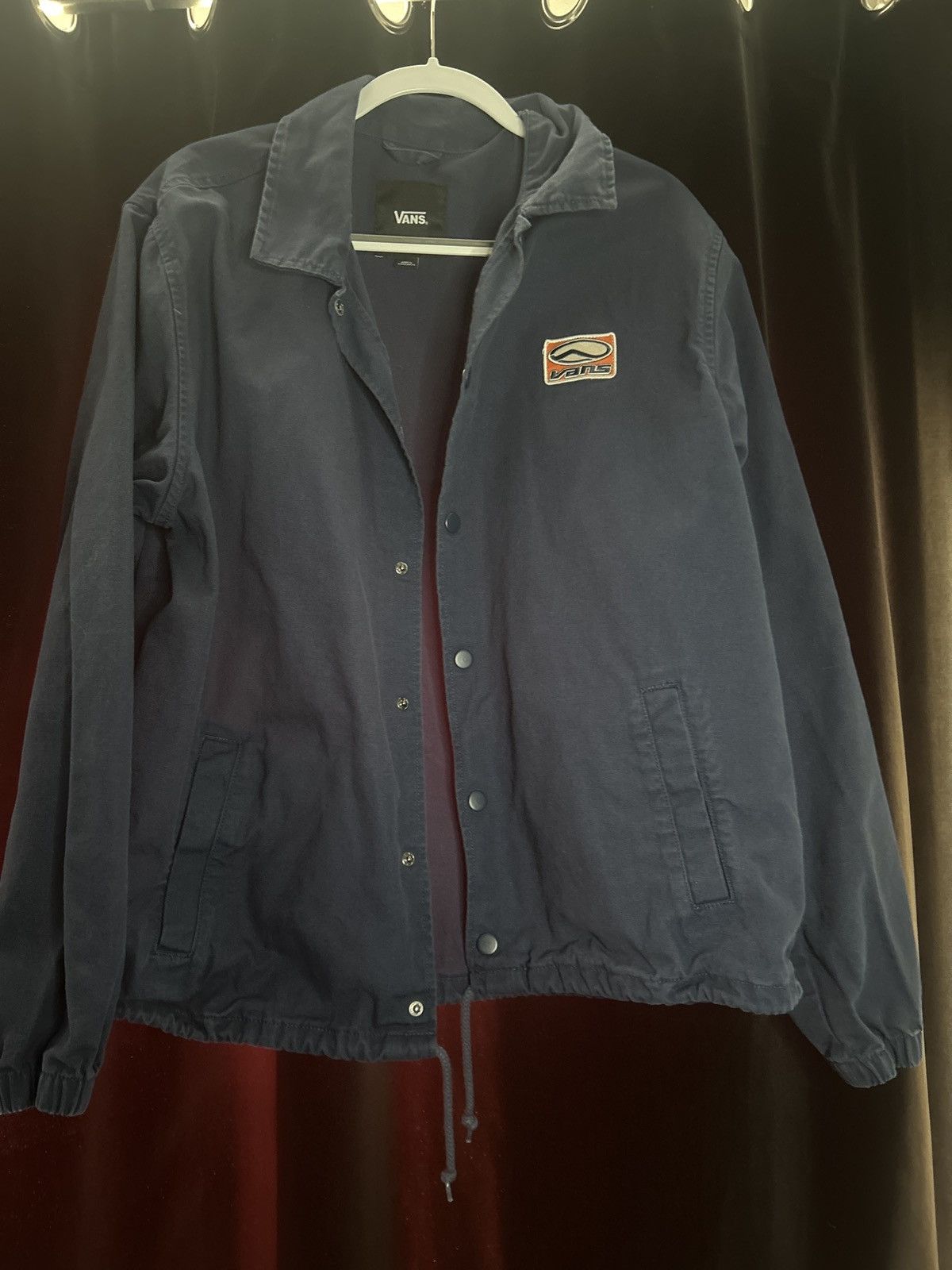 Vans Vans Skater Navy Blue & Orange Button Up Jacket Size US M / EU 48-50 / 2 - 2 Thumbnail