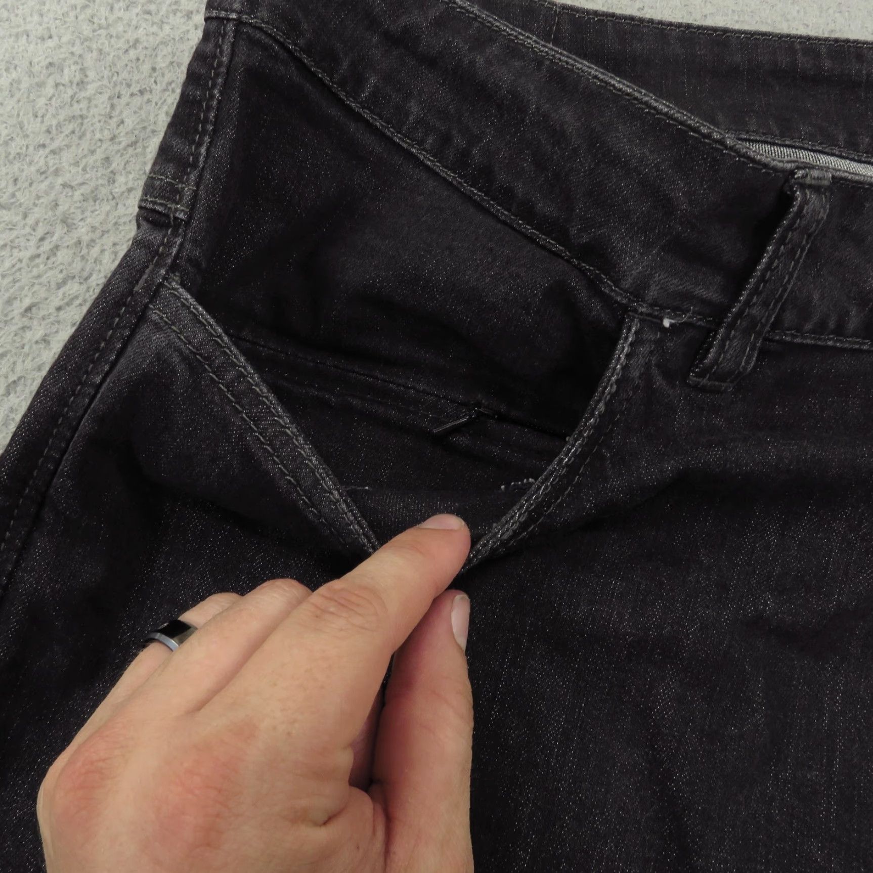 Denime Clothing Arts Jeans Mens 42x29 Travel Explorer Black Denim 5-Pocket Zip Pocket Style Straight Size US 42 / EU 58 - 7 Thumbnail