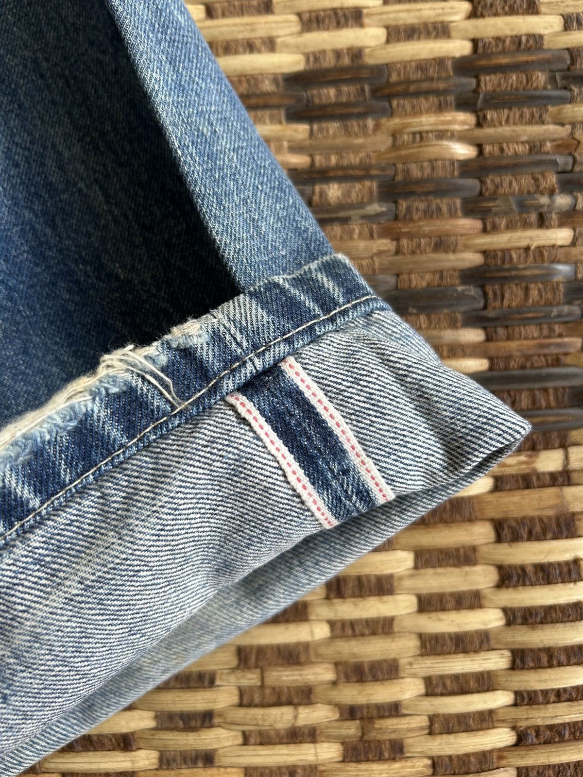Japanese Brand × Kapital × Vintage Japanese Salvedge Vintage Distressed Denim Jeans Size US 29 - 3 Thumbnail