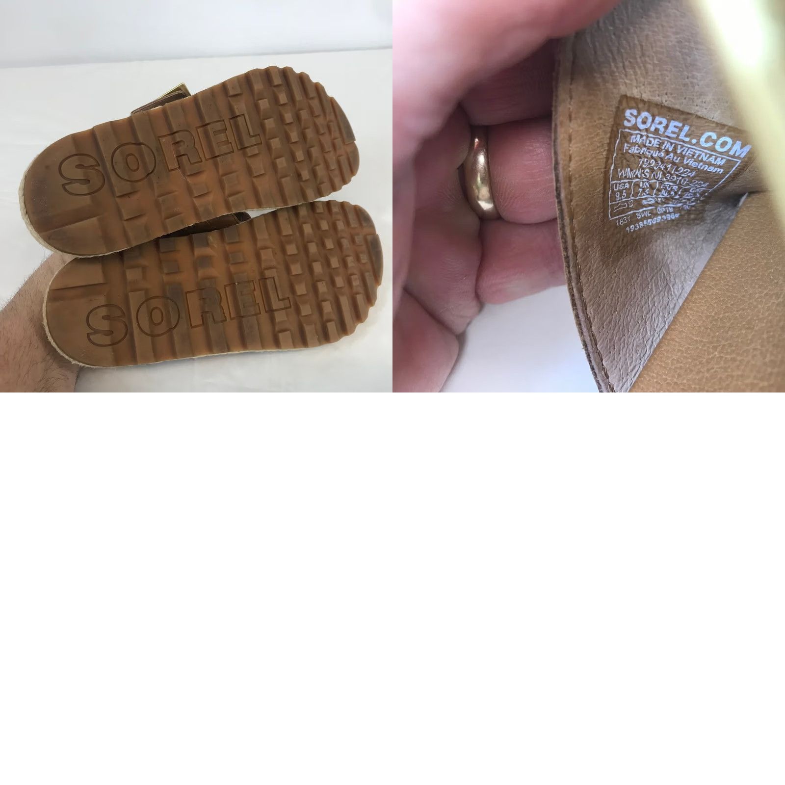 SOREL Sorel Women Sandal Ella II Big Buckle Tan Leather Platform Slide 9.5 Size US 10 / IT 40 - 8 Thumbnail