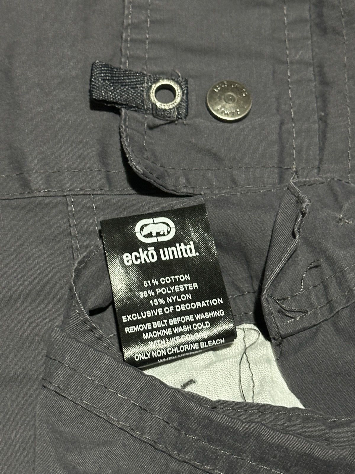 Ecko Unltd. Vintage Y2K Ecxo unltd grey cargo Mens Skate Shorts Size US 38 / EU 54 - 7 Thumbnail