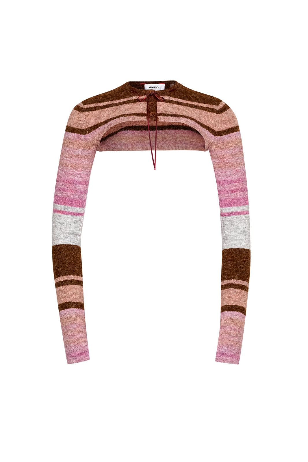 Guizio Danielle Guizio MICRO CARDIGAN IN MELANGE Size S / US 4 / IT 40 - 1 Thumbnail