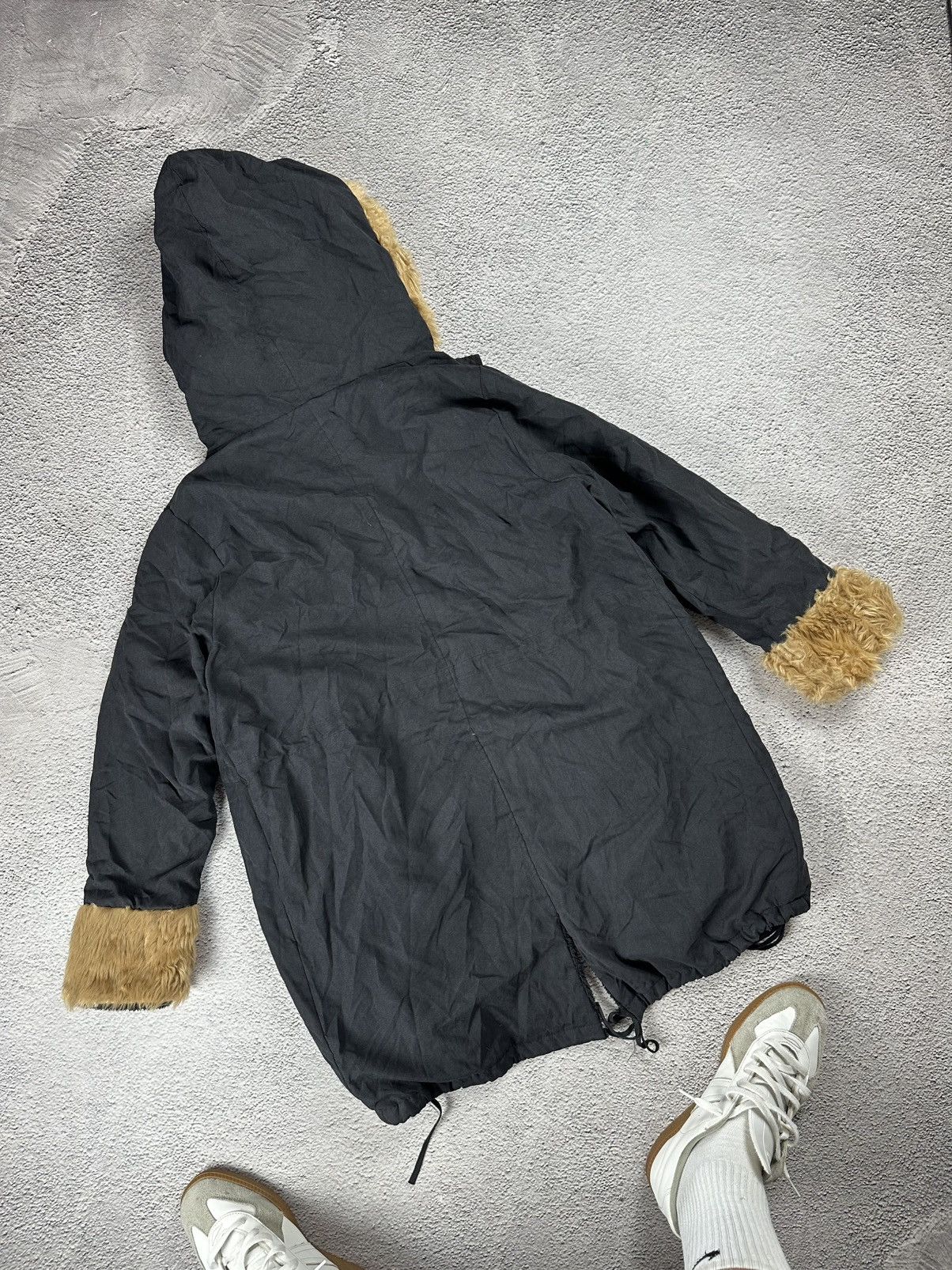 If Six Was Nine Fur Fuzzy Faux Jacket LGB Gothic Hype Coat Opium Parka Size M / US 6-8 / IT 42-44 - 9 Thumbnail