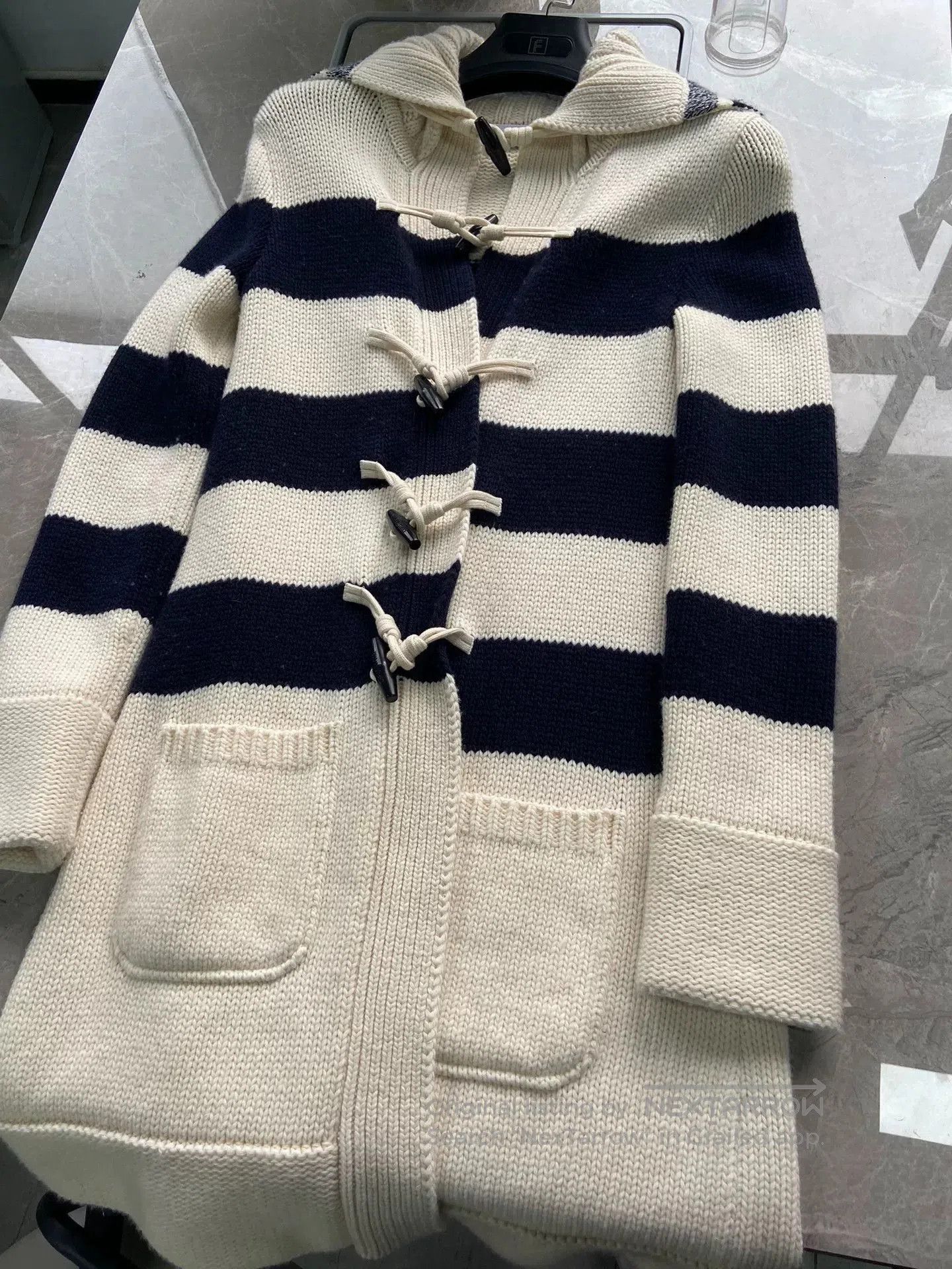 Dior dior striped knitted coat with hood. Size US M / EU 48-50 / 2 - 1 Thumbnail