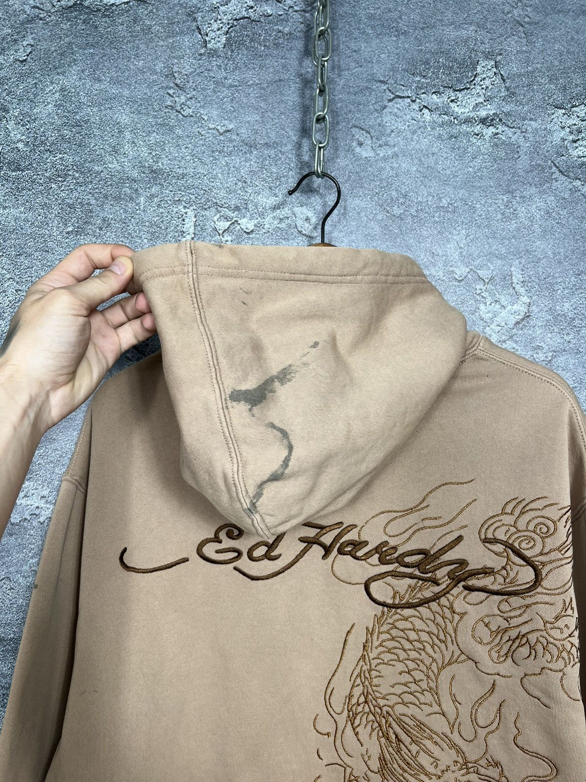 Ed Hardy Ed Hardy Embroidered Dragon Logo Oversize Hoodie Size US S / EU 44-46 / 1 - 14 Thumbnail