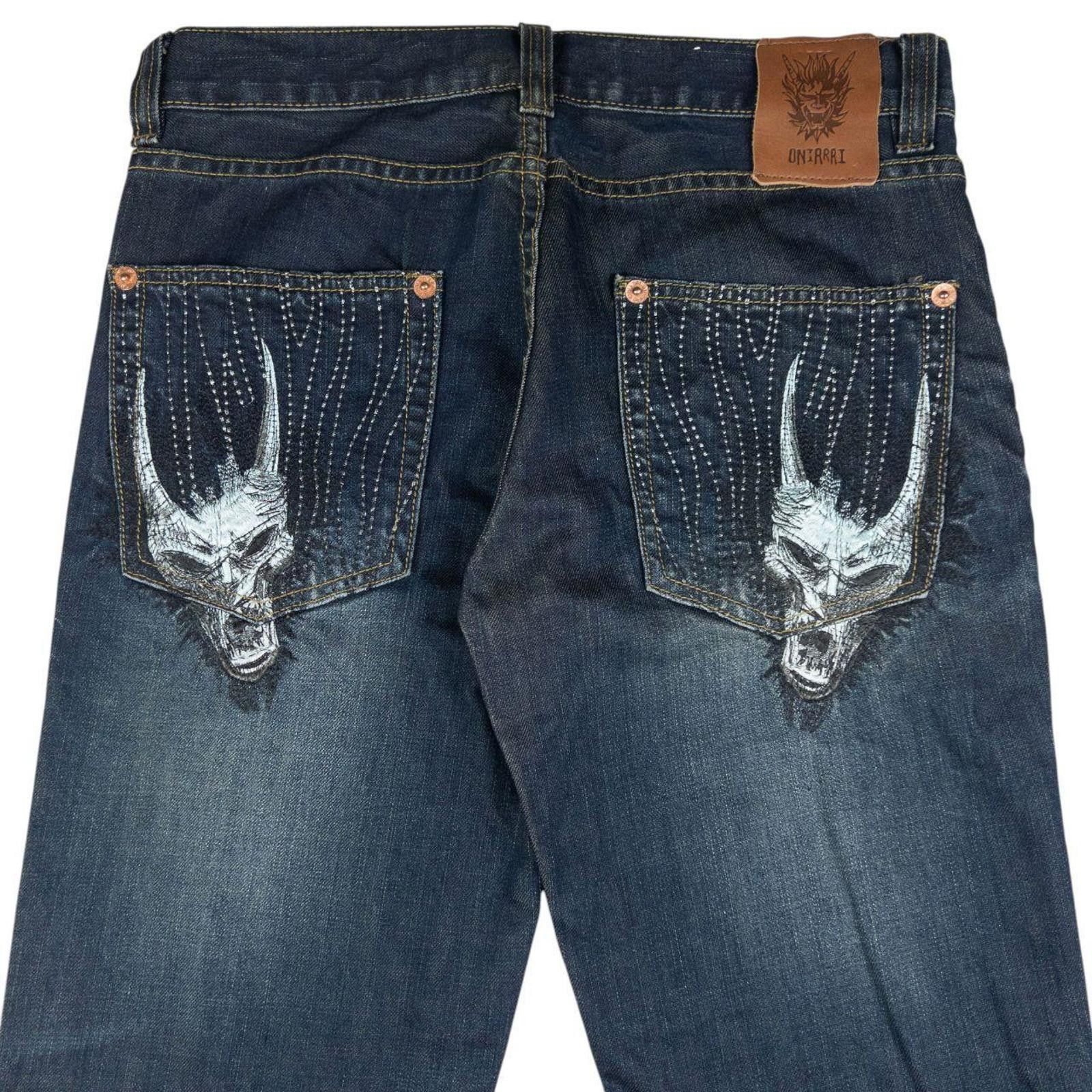Onia Vintage Oniarai Embroidered Monster Denim Jeans Size W32 Size US 32 / EU 48 - 1 Thumbnail