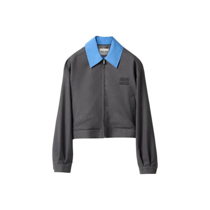 Miu Miu Miu Miu Gray Long Sleeve Zip Jacket 0079 Size M / US 6-8 / IT 42-44 - 1 Thumbnail
