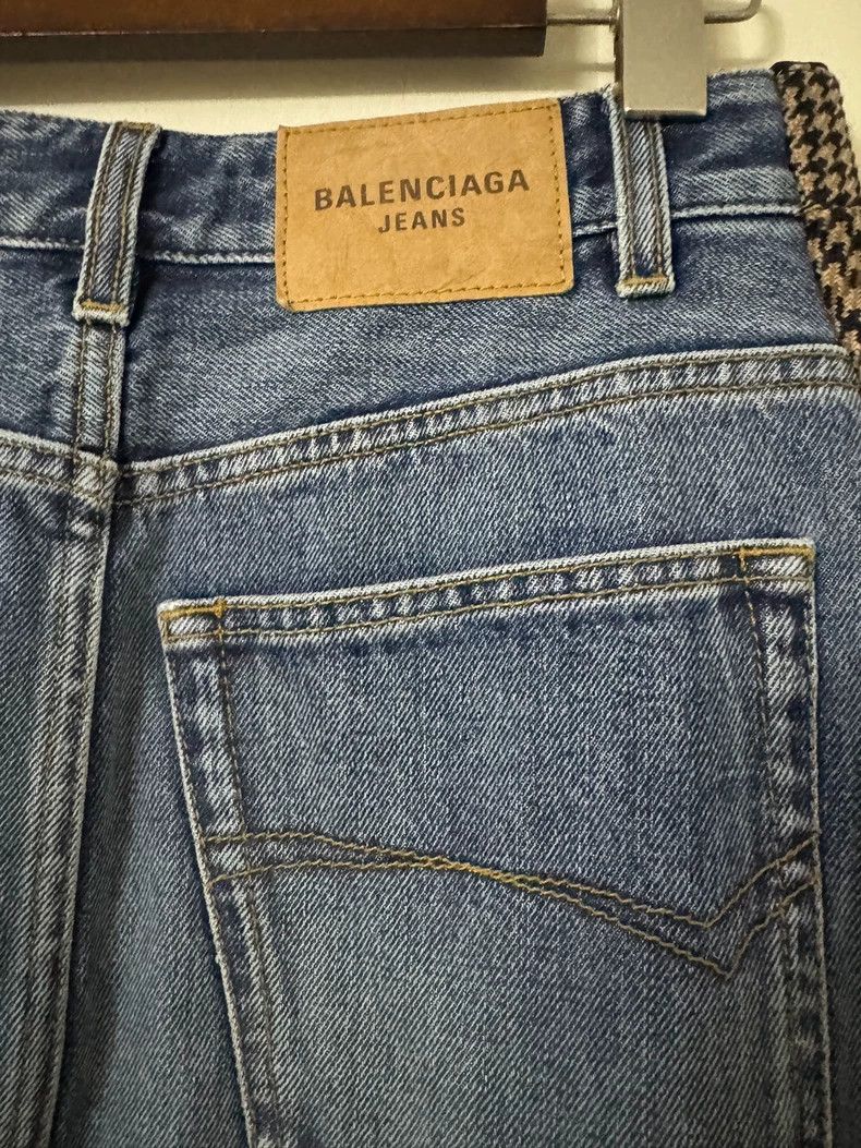 Balenciaga Balenciaga Patchwork Denim Skirt Size 35" - 3 Thumbnail