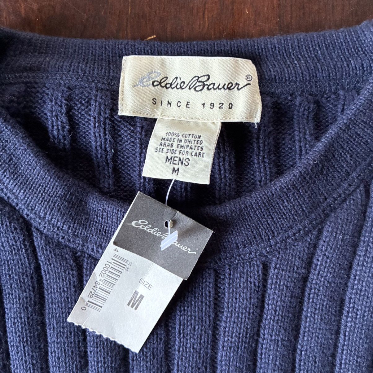 Eddie Bauer Eddie Bauer- Navy Blue Woven Sweater Size US M / EU 48-50 / 2 - 2 Thumbnail