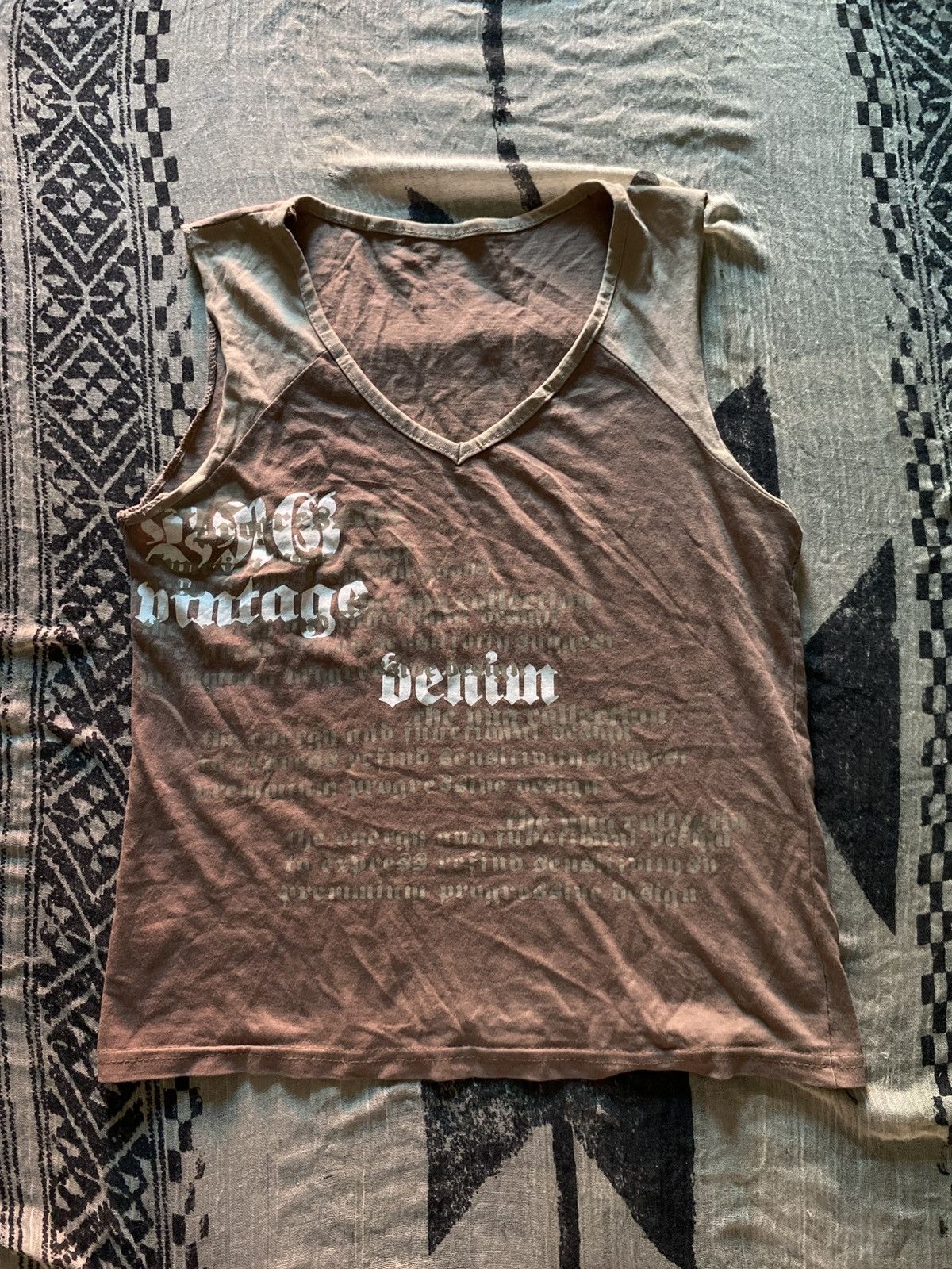 Vintage unknwn poem sleeveless tshirt