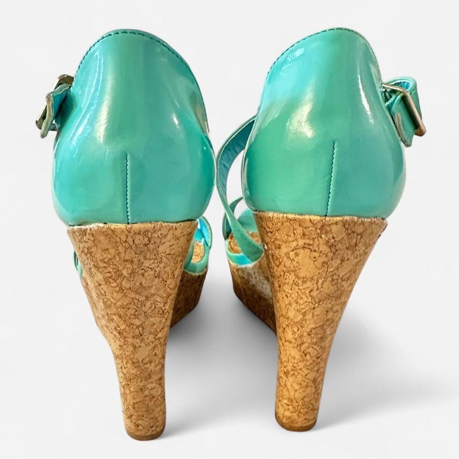 Other #y2kwedge #retroshoes #summerplatforms #turquoisesandals Size US 5.5 / IT 35.5 - 5 Thumbnail