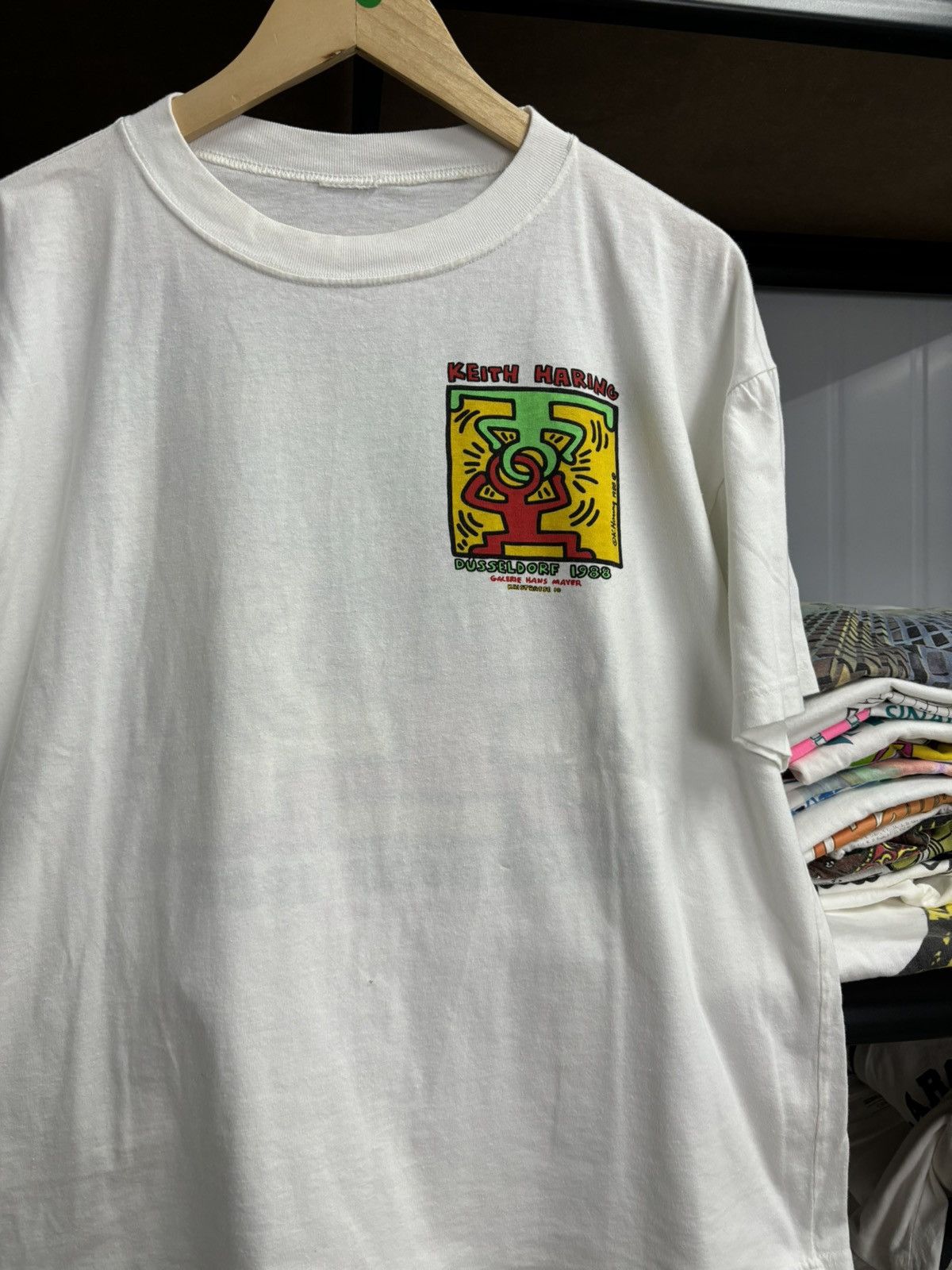 Keith Haring × Vintage RARE! Vintage 1988 Keith Haring Art Museum Size US L / EU 52-54 / 3 - 9 Thumbnail