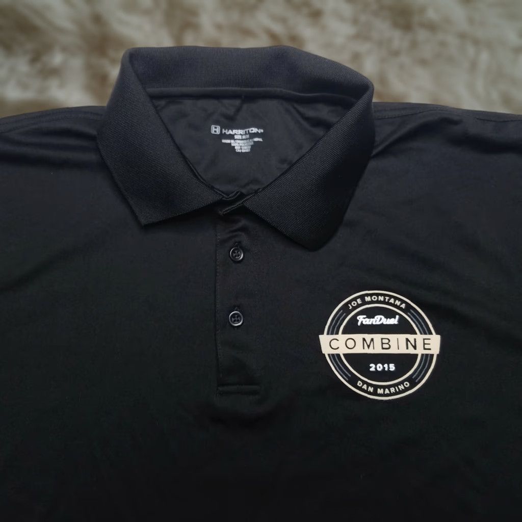Vintage VINTAGE Joe Montana Fan Duel Dan Marino 2015 Black Polo Shirt Adult M Nike Shirt Mens M Black Polo Shirt 90s Sports Classic Size US M / EU 48-50 / 2 - 1 Thumbnail