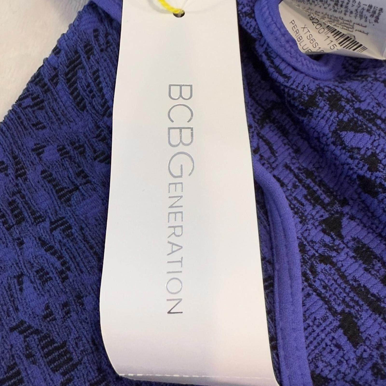 BCBGeneration BCBGeneration Blue body con cold shoulder mini Dress SZ XS Size XS / US 0-2 / IT 36-38 - 6 Thumbnail