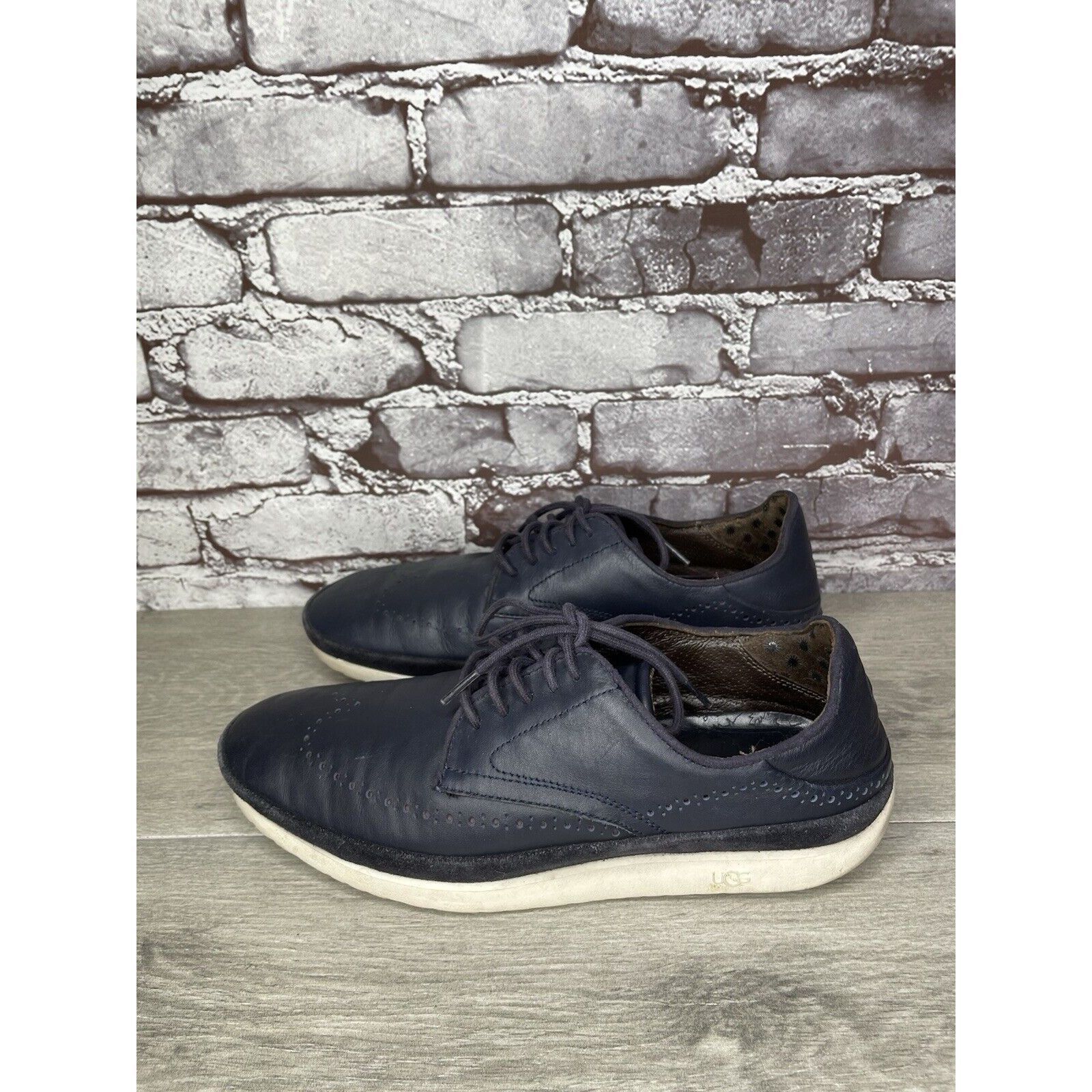 Ugg UGG Energ Blue Leather Cali Wingtip Derby Shoes Men’s Sz 8.5 Size US 8.5 / EU 41-42 - 20 Thumbnail