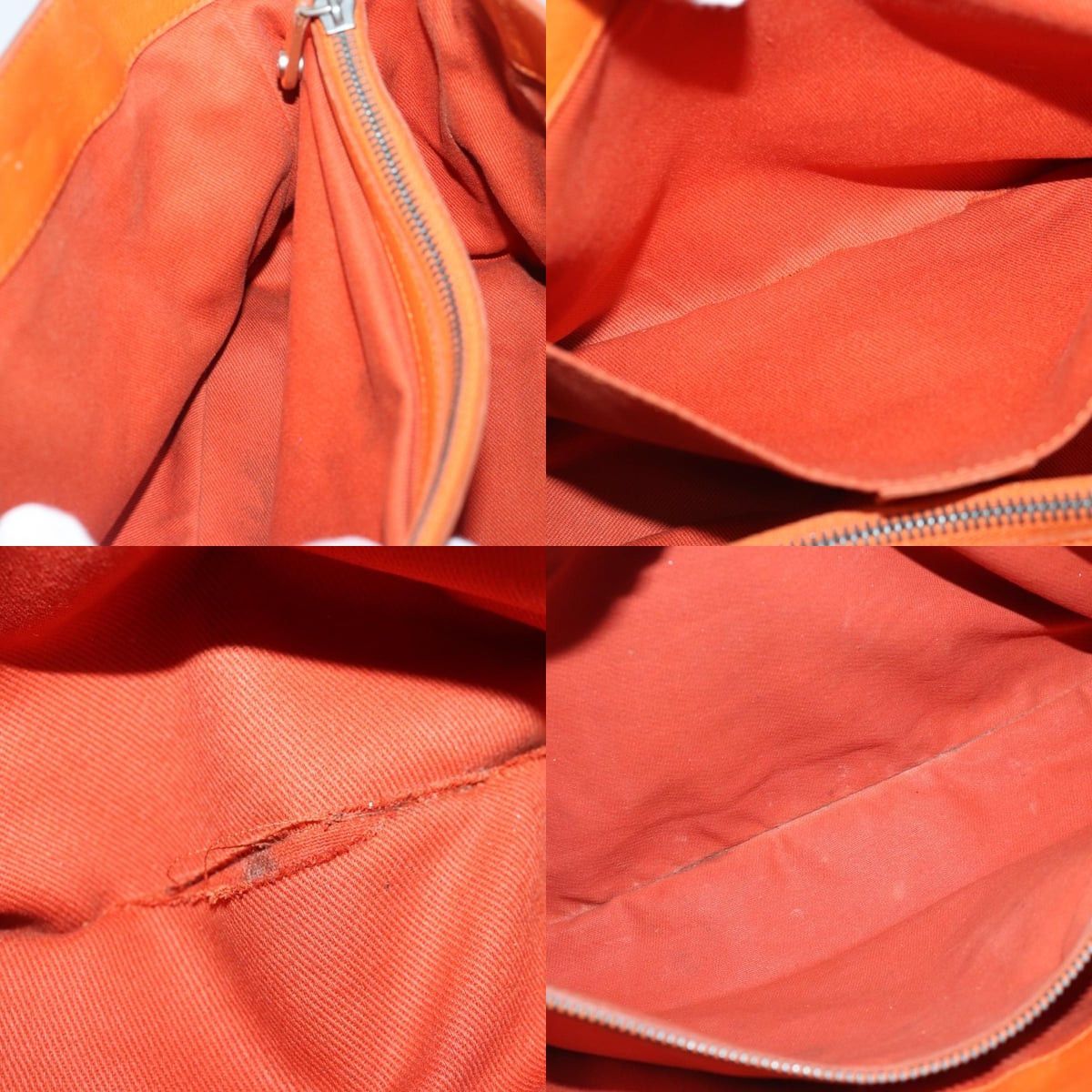 Celine CELINE Hand Bag Leather Orange Silver Size ONE SIZE - 12 Thumbnail