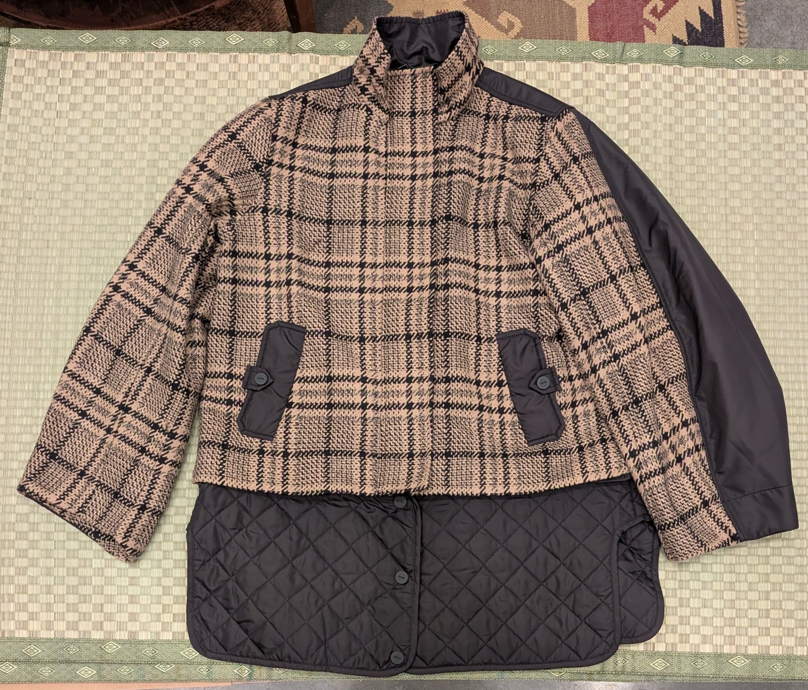 Ganni Ganni Tech Checked Wool Jacket Removable Quilted Hem EU 38 Size M / US 6-8 / IT 42-44 - 1 Thumbnail