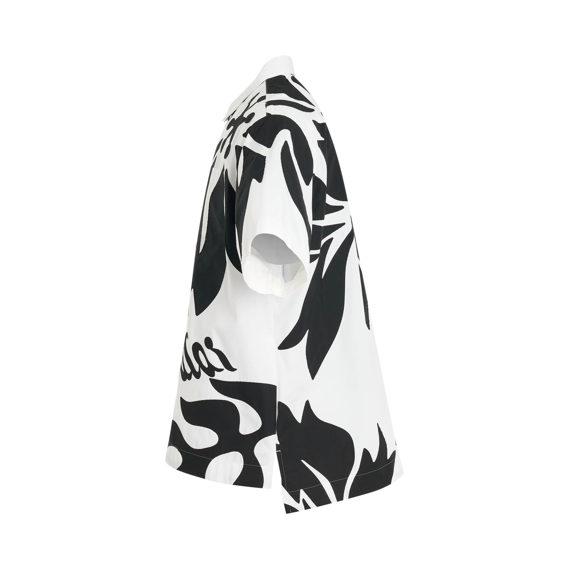 Sacai o1mris0824 Cotton Poplin Shirt in Black/White Size US S / EU 44-46 / 1 - 3 Thumbnail