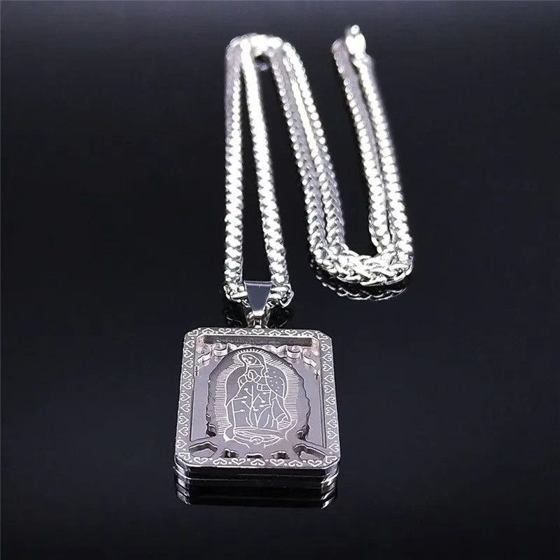 Jewelry Virgin Mary Medal Our Lady of Guadalupe Pendant Necklace Size ONE SIZE - 3 Thumbnail
