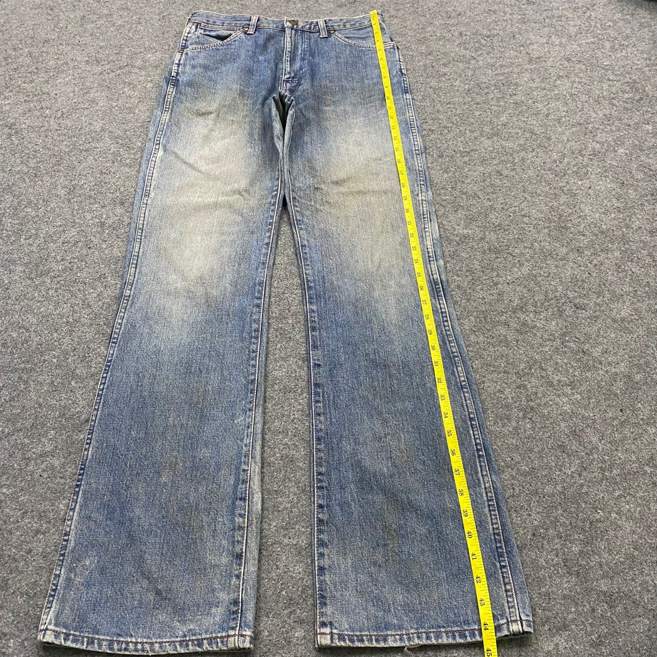 Vintage 💥Flare💥Vintage Wrangler Distressed Denim Size US 30 / EU 46 - 3 Thumbnail