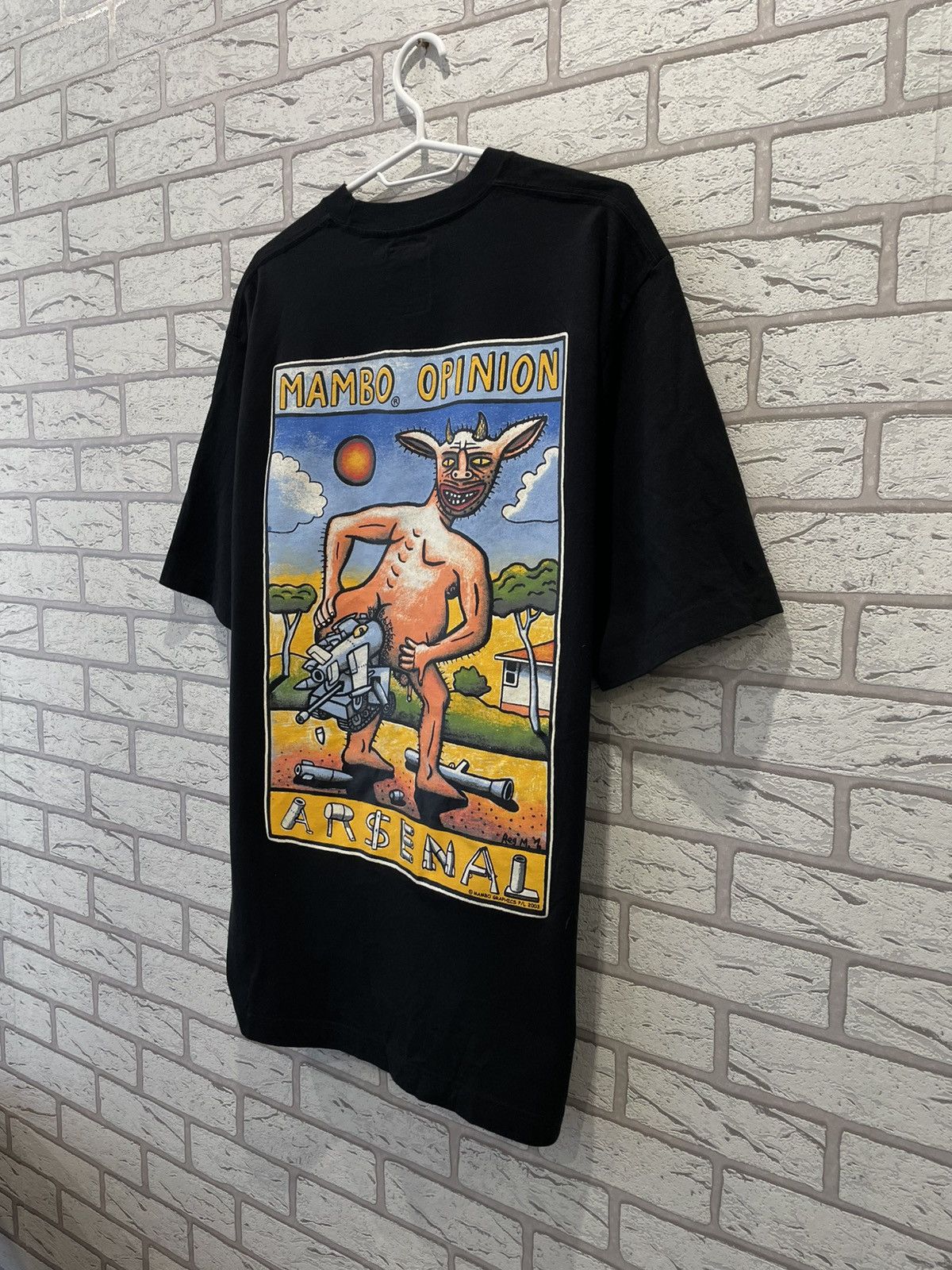 Mambo × Vintage RARE Vintage Mambo Opinion Arsenal 2003 Big Logo T shirt Tee Size US L / EU 52-54 / 3 - 12 Thumbnail