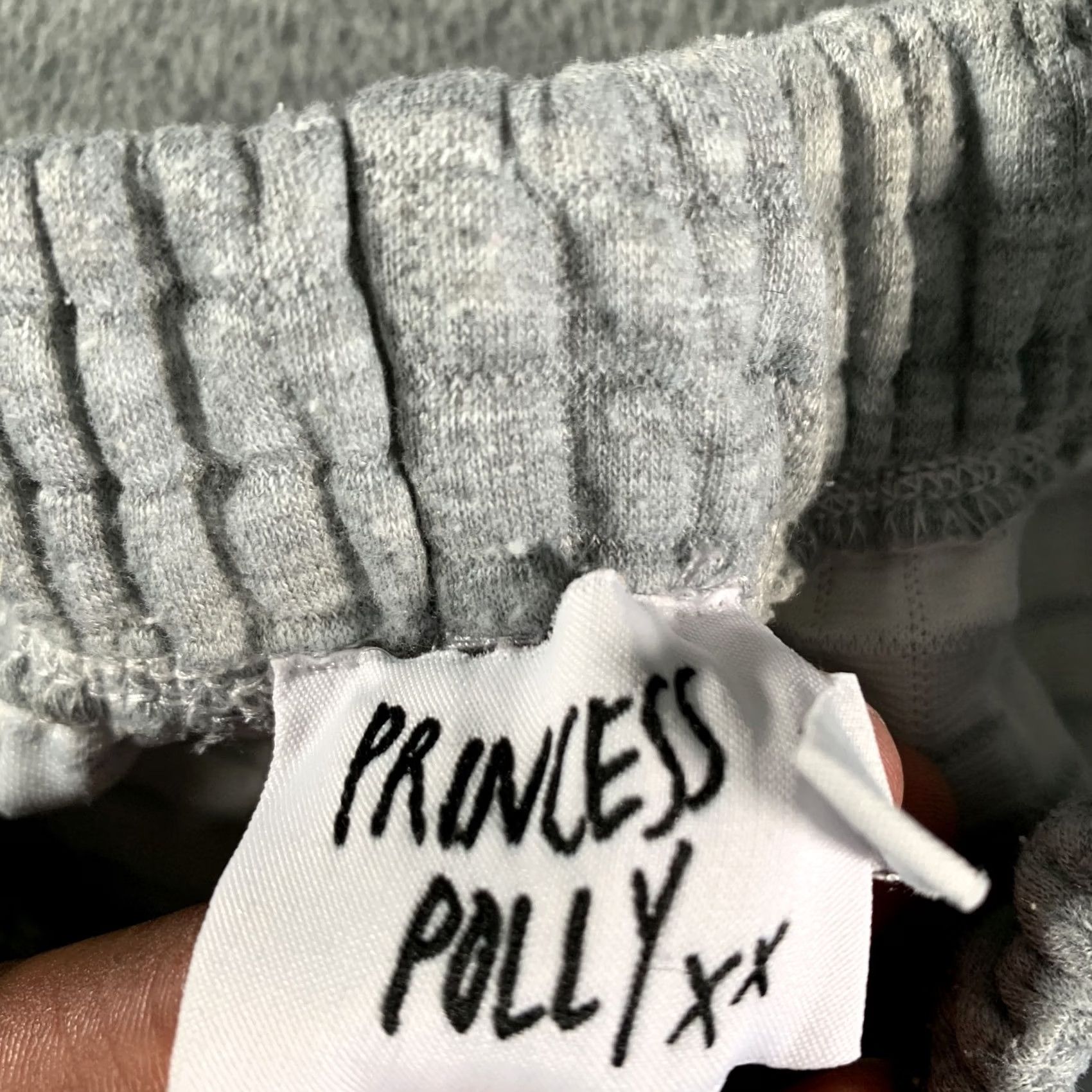 PRINCESS POLLY Princess Polly Pants Womens 4 Gray Waffle Knit Jogger Loungewear Cozy Casual Pants Size 27" / US 4 / IT 40 - 5 Thumbnail