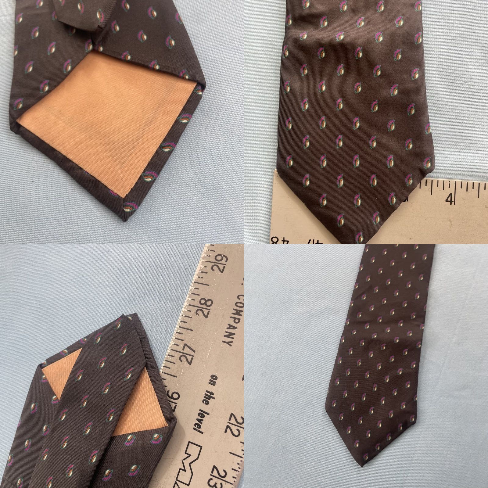 Vintage VINTAGE Necktie Charing Cross Schreter Italy Silk vtg 90s Geometry Black Deco Fan 3.5x56 Capsule Necktie Size ONE SIZE - 8 Thumbnail