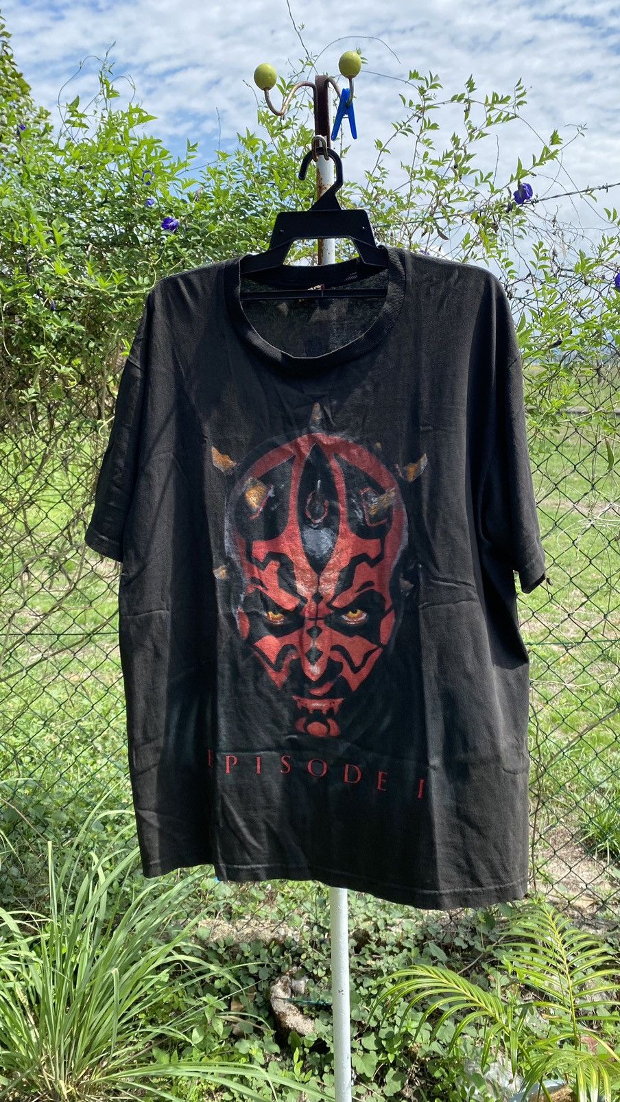 Star Wars Very Rare 90s Star Wars Darth Maul Face Double Sided Print Size US XL / EU 56 / 4 - 18 Thumbnail