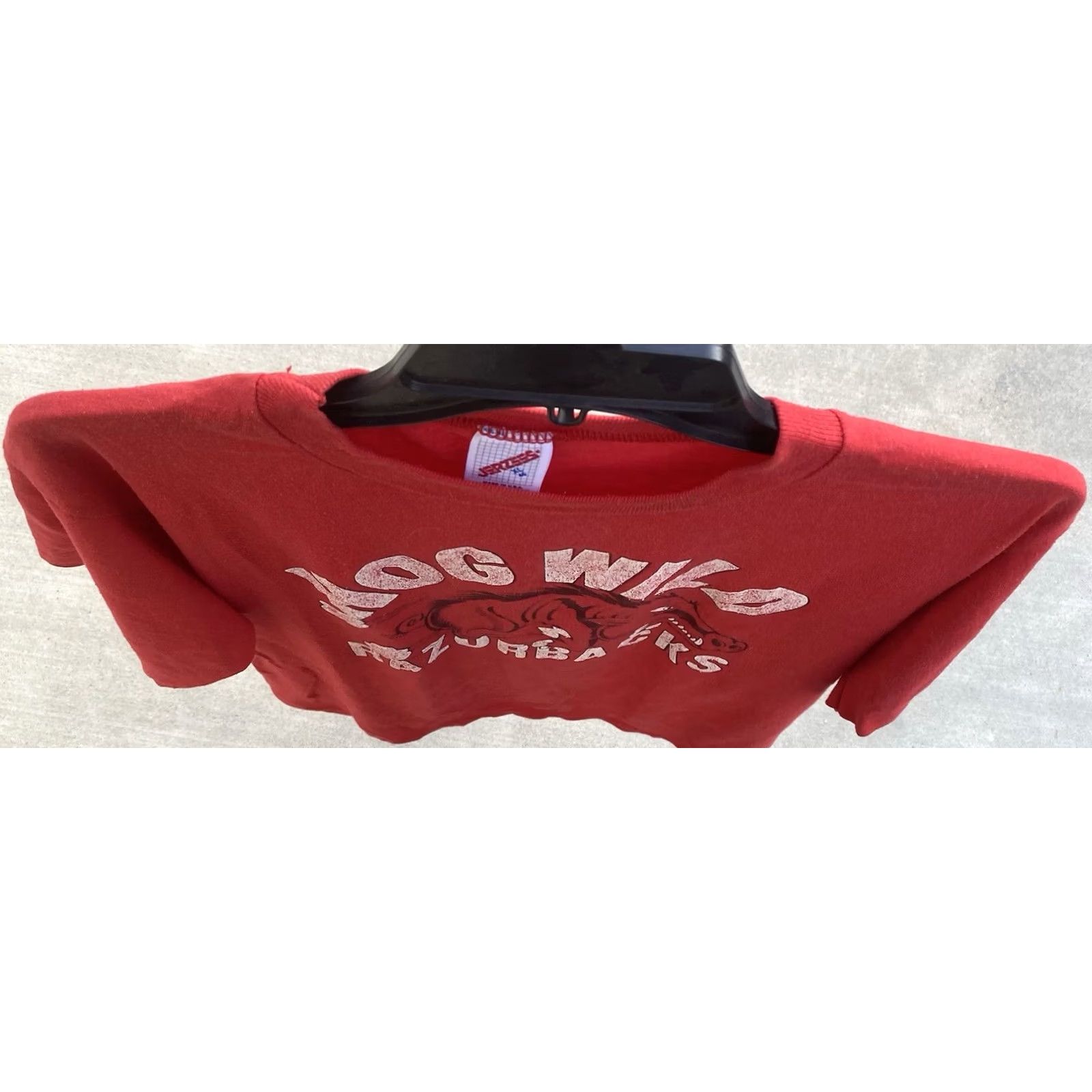 Jerzees VINTAGE Hog Wild Razorbacks Graphic Tee T-Shirt Single Stitch Sleeves Sz XL Red Size US XL / EU 56 / 4 - 6 Thumbnail